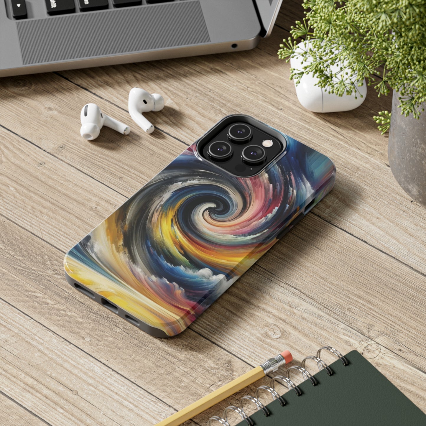 ToughDrop Apple iPhone Case Ft. Swirled Brush