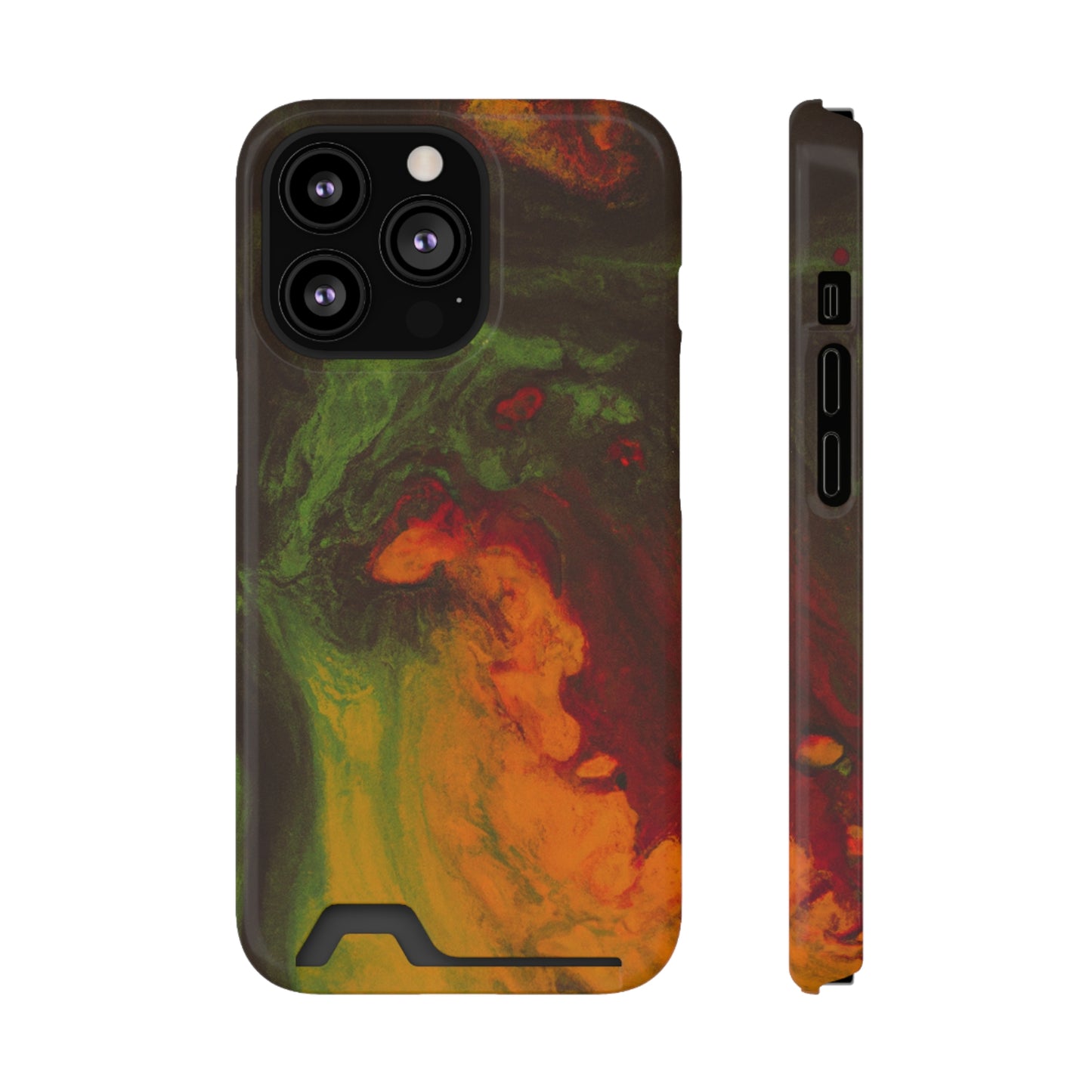 iPhone 13 and Samsung S21, S22 Cases with Card Holder Ft. Abstract Gas Giant