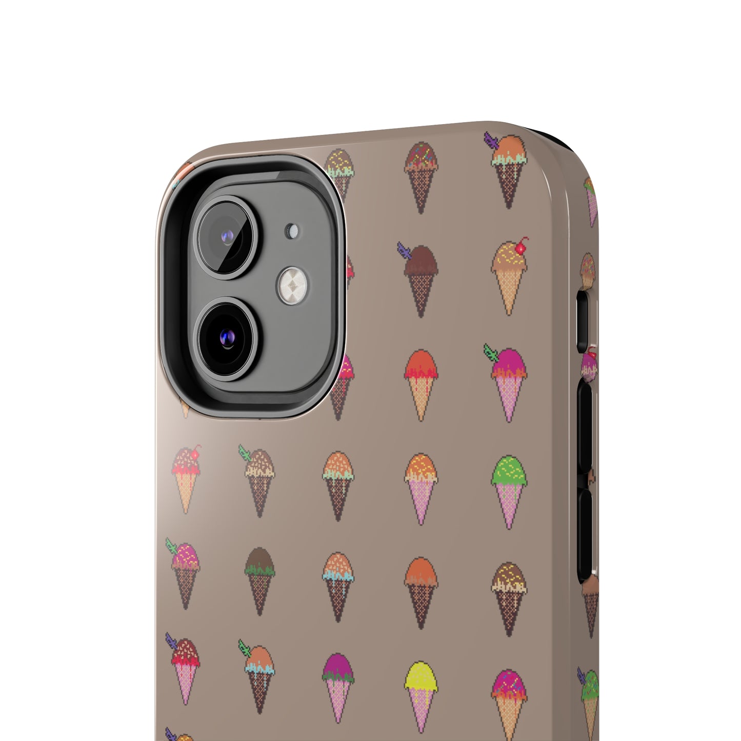Tough Apple iPhone Case Ft. Pixel Ice Cream Cones