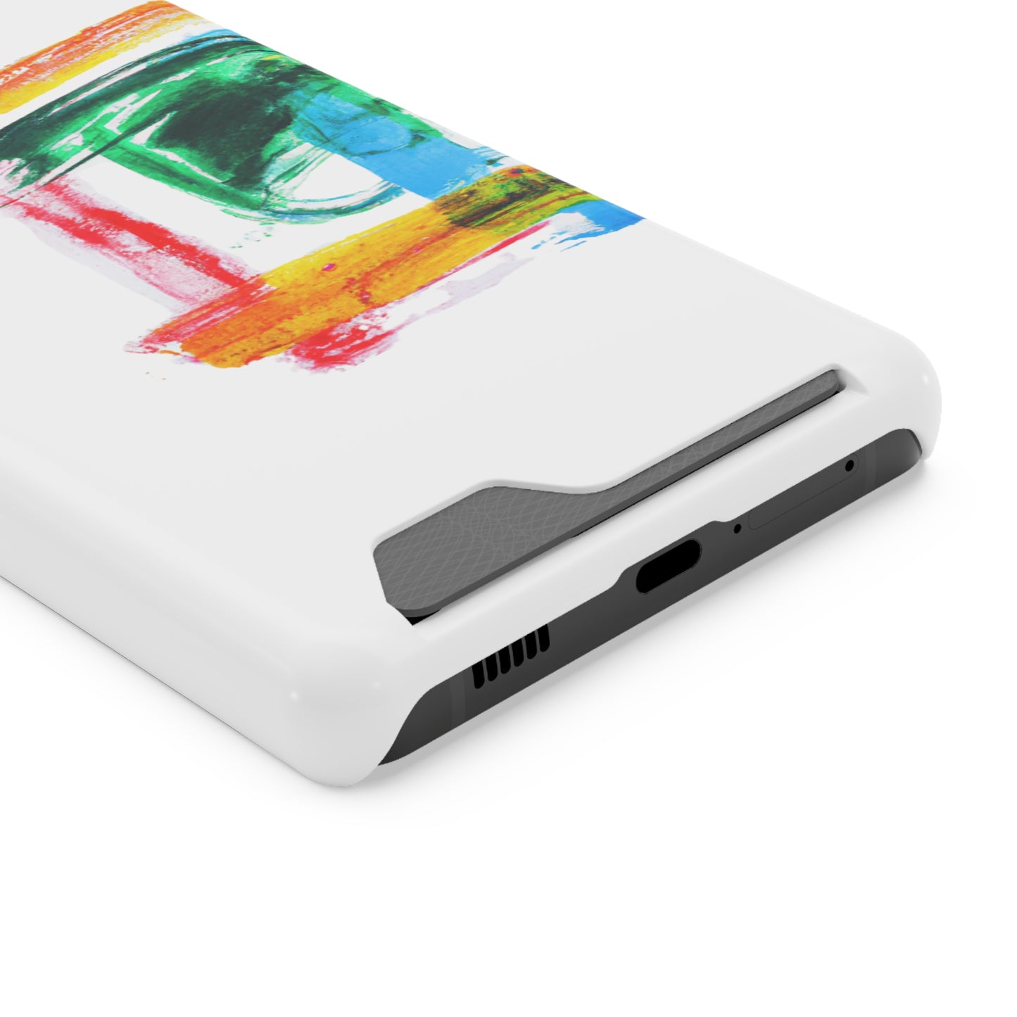 iPhone 13 and Samsung S21, S22 Cases with Card Holder Ft. Abstract Frame