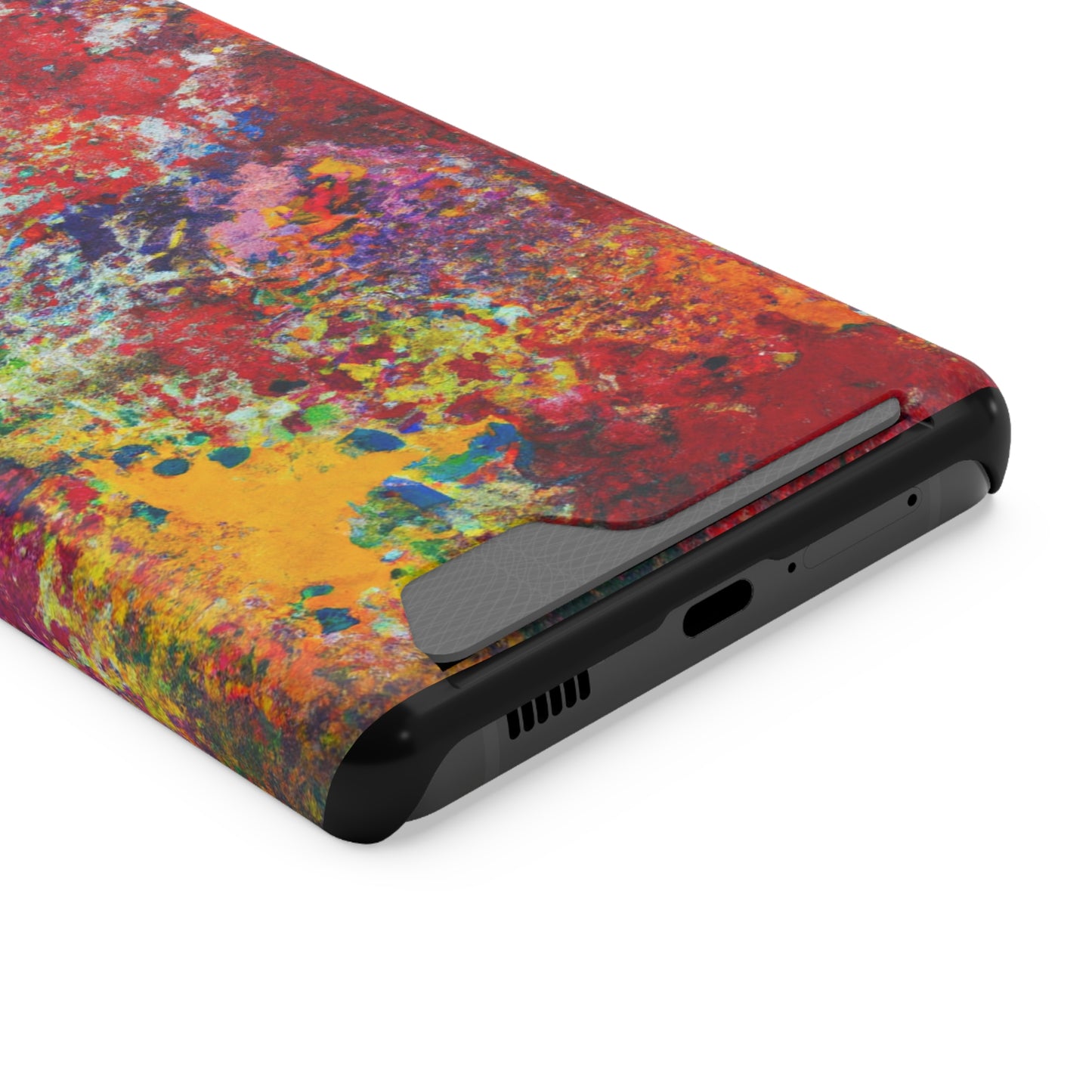 iPhone 13 and Samsung S21, S22 Cases with Card Holder Ft. Detailed Splats
