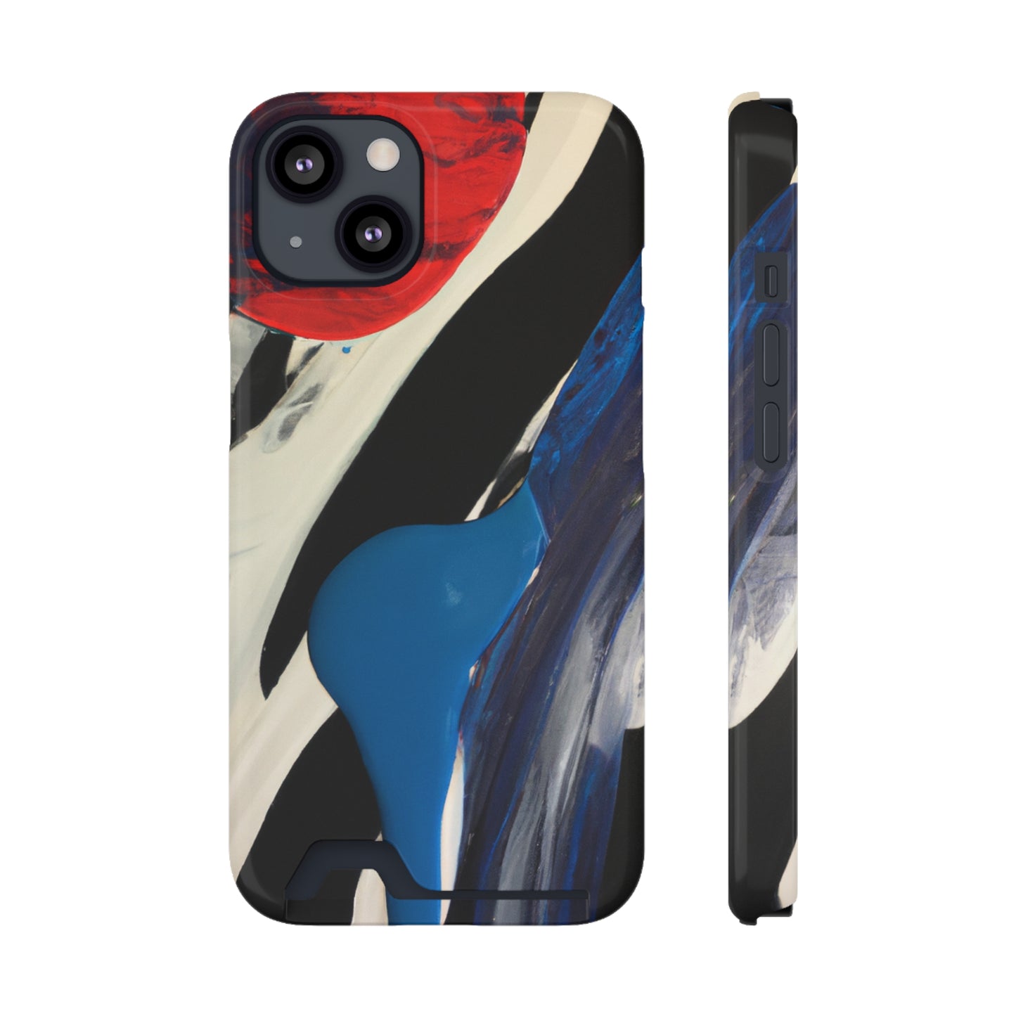 iPhone 13 and Samsung S21, S22 Cases with Card Holder Ft. Inked in Black