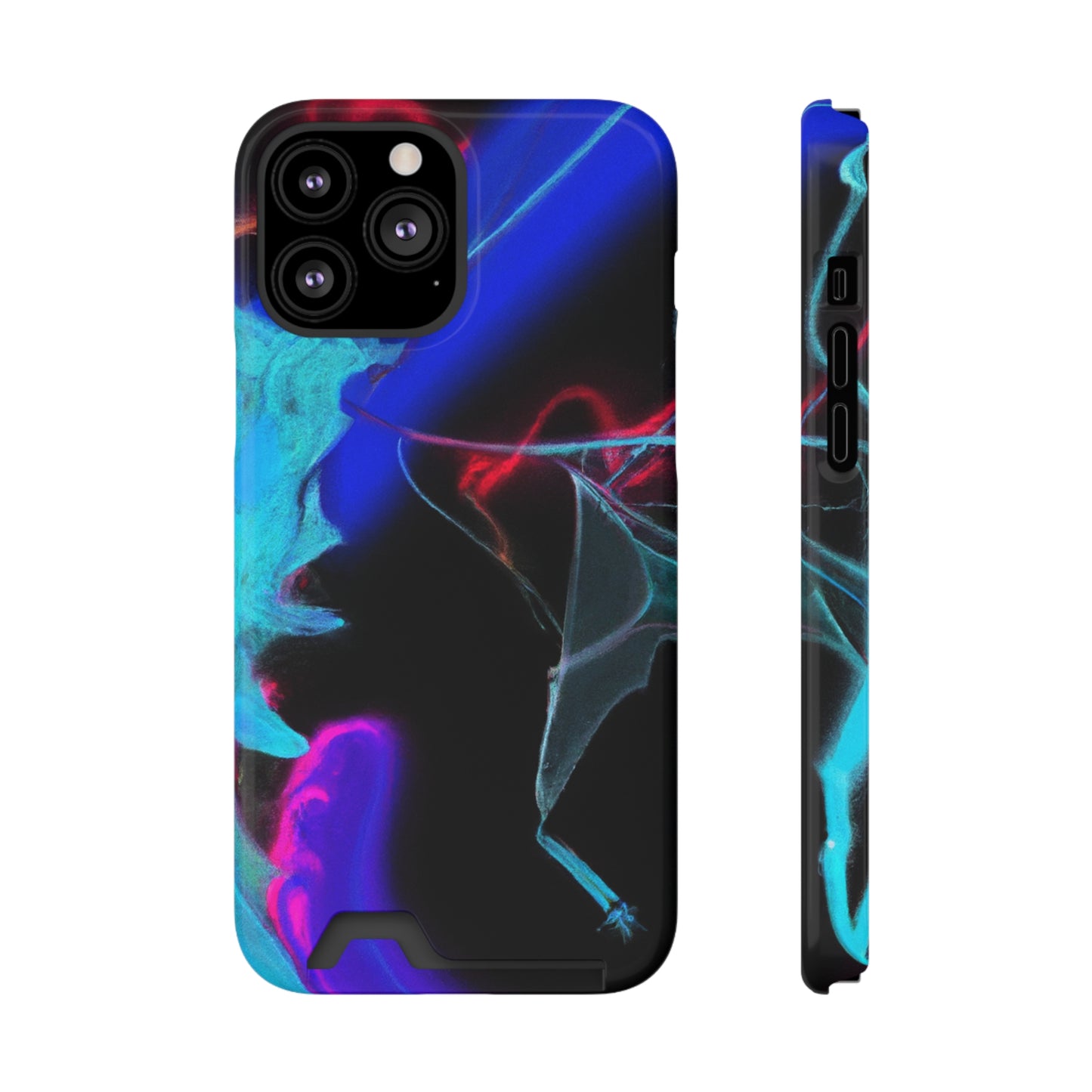 iPhone 13 and Samsung S21, S22 Cases with Card Holder Ft. Abstract Nova