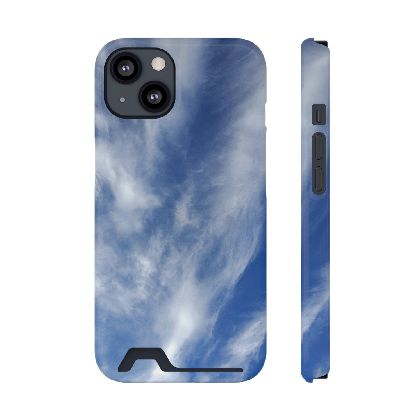 iPhone 13 and Samsung S21, S22 Cases with Card Holder Ft. Clouds