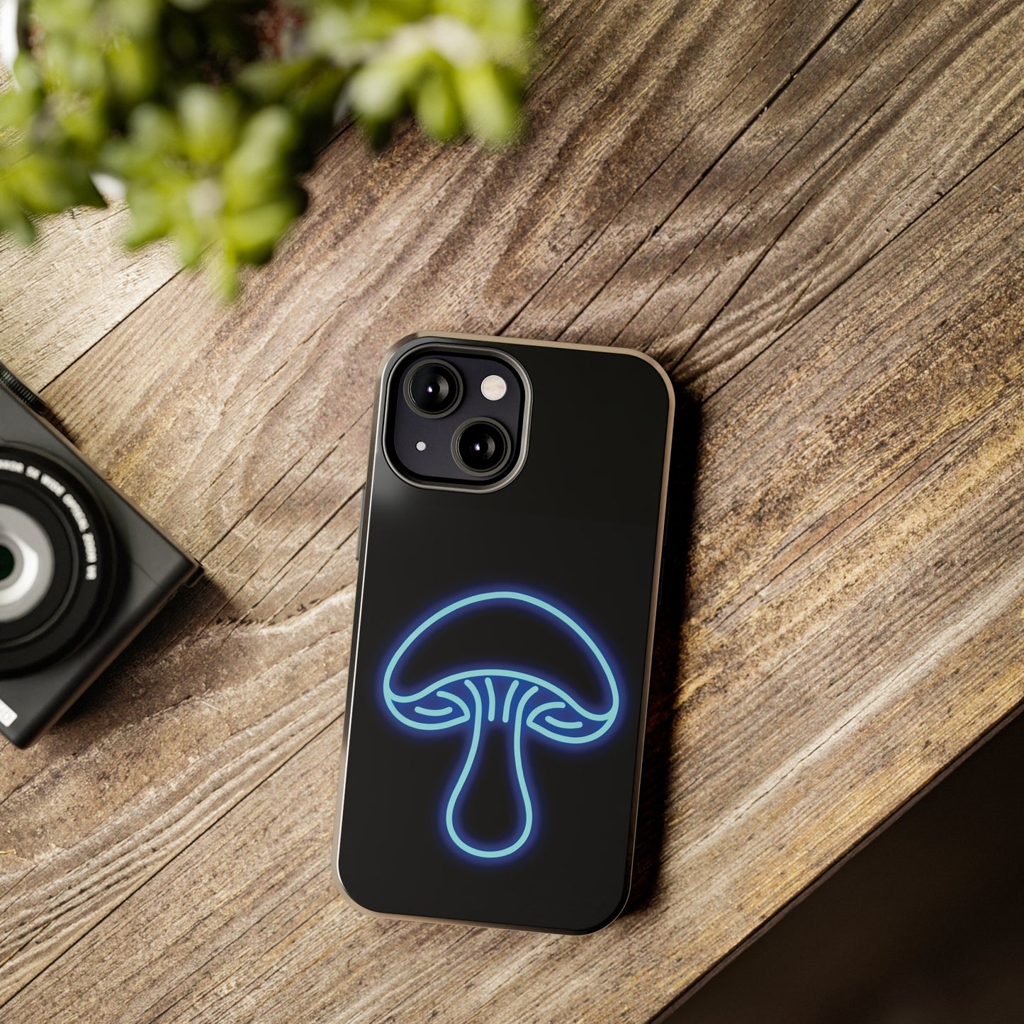 ToughDrop Apple iPhone Case Ft. Neon Blue Shroom