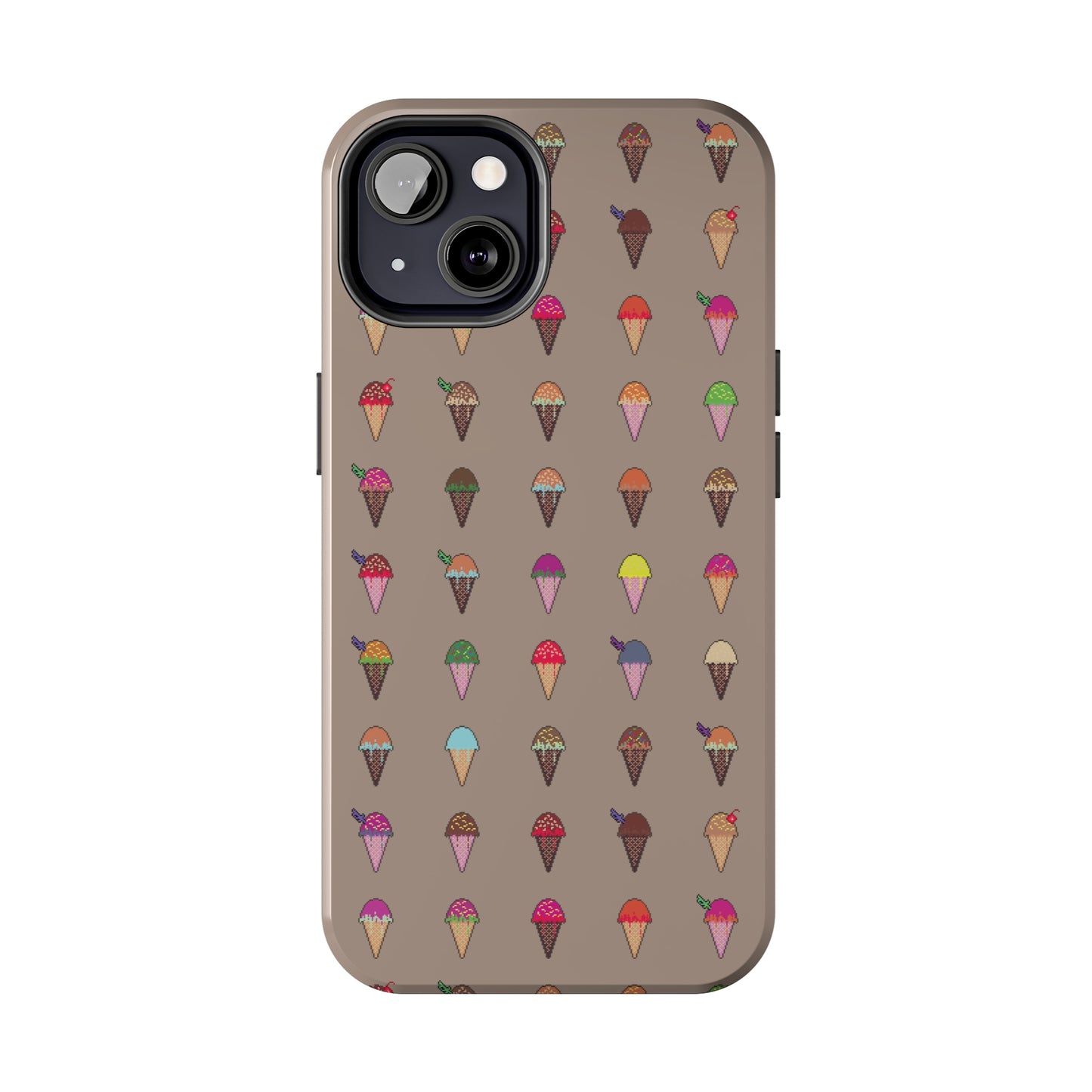 Tough Apple iPhone Case Ft. Pixel Ice Cream Cones