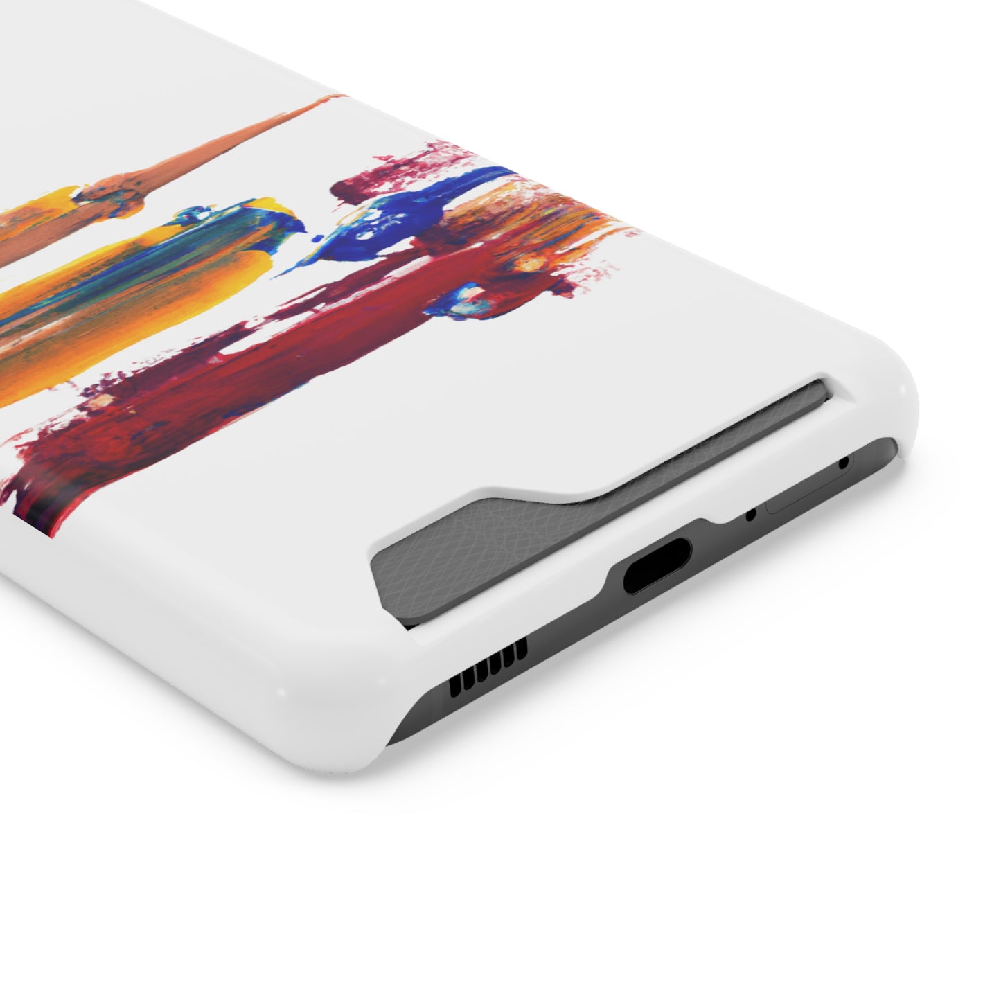 iPhone 13 and Samsung S21, S22 Cases with Card Holder Ft. Simple Strokes