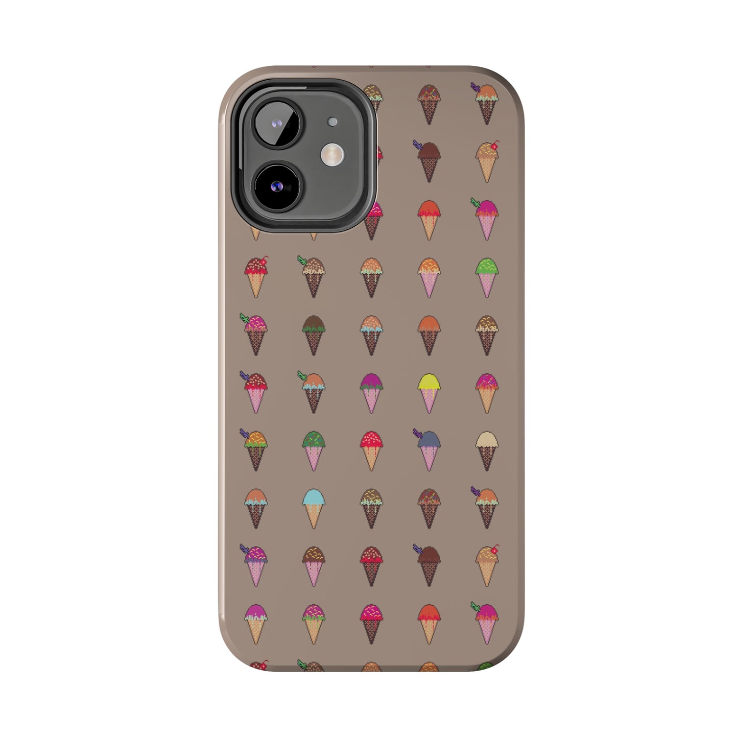 Tough Apple iPhone Case Ft. Pixel Ice Cream Cones