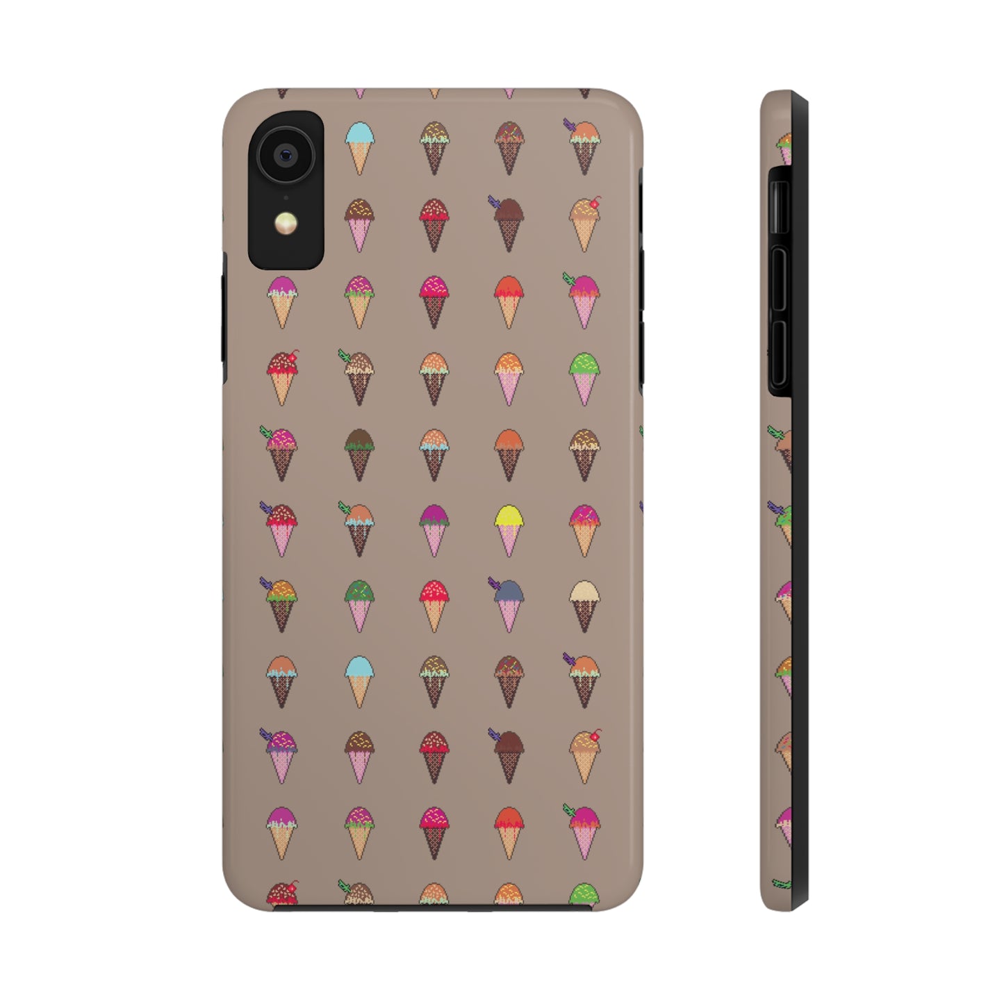 Tough Apple iPhone Case Ft. Pixel Ice Cream Cones