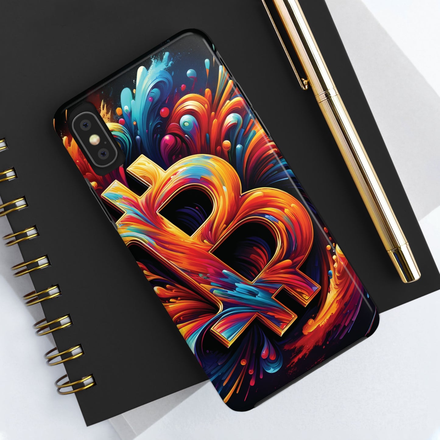 ToughDrop Apple iPhone Case Ft. Bitcoin Symbol Abstract