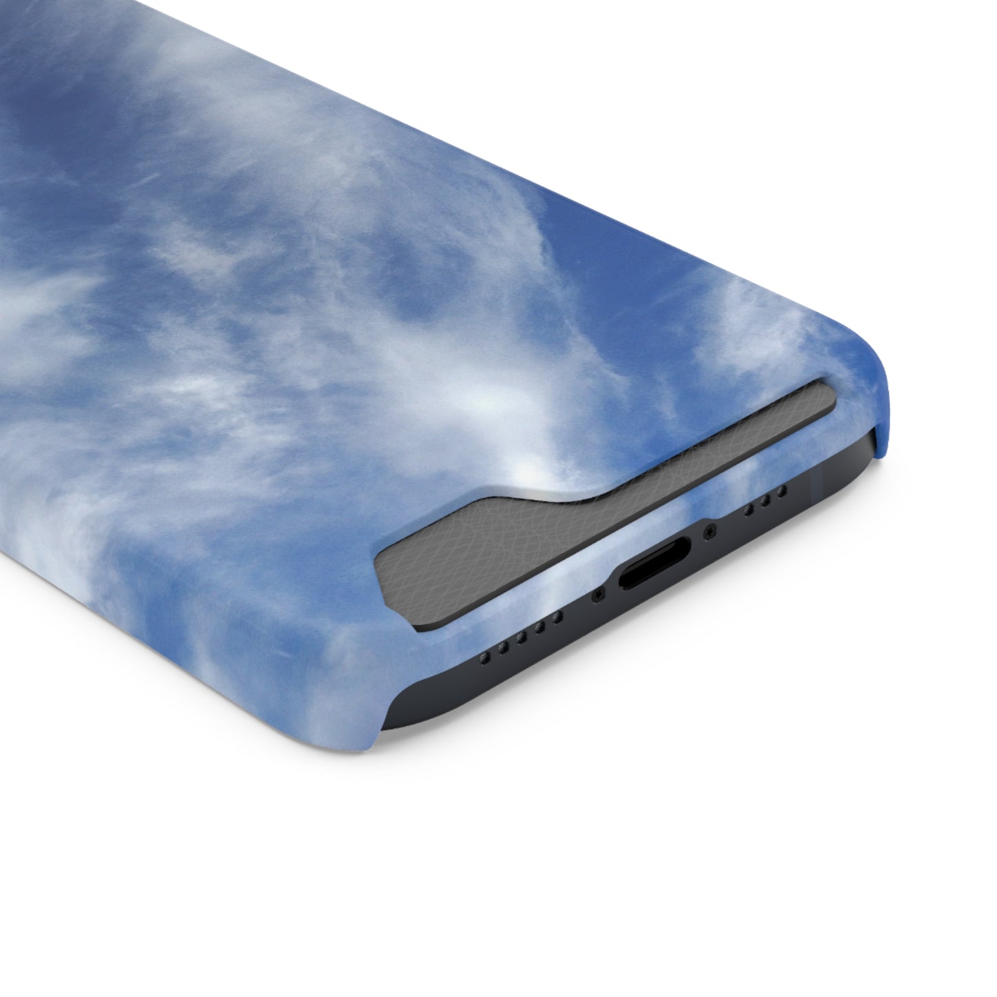 iPhone 13 and Samsung S21, S22 Cases with Card Holder Ft. Clouds