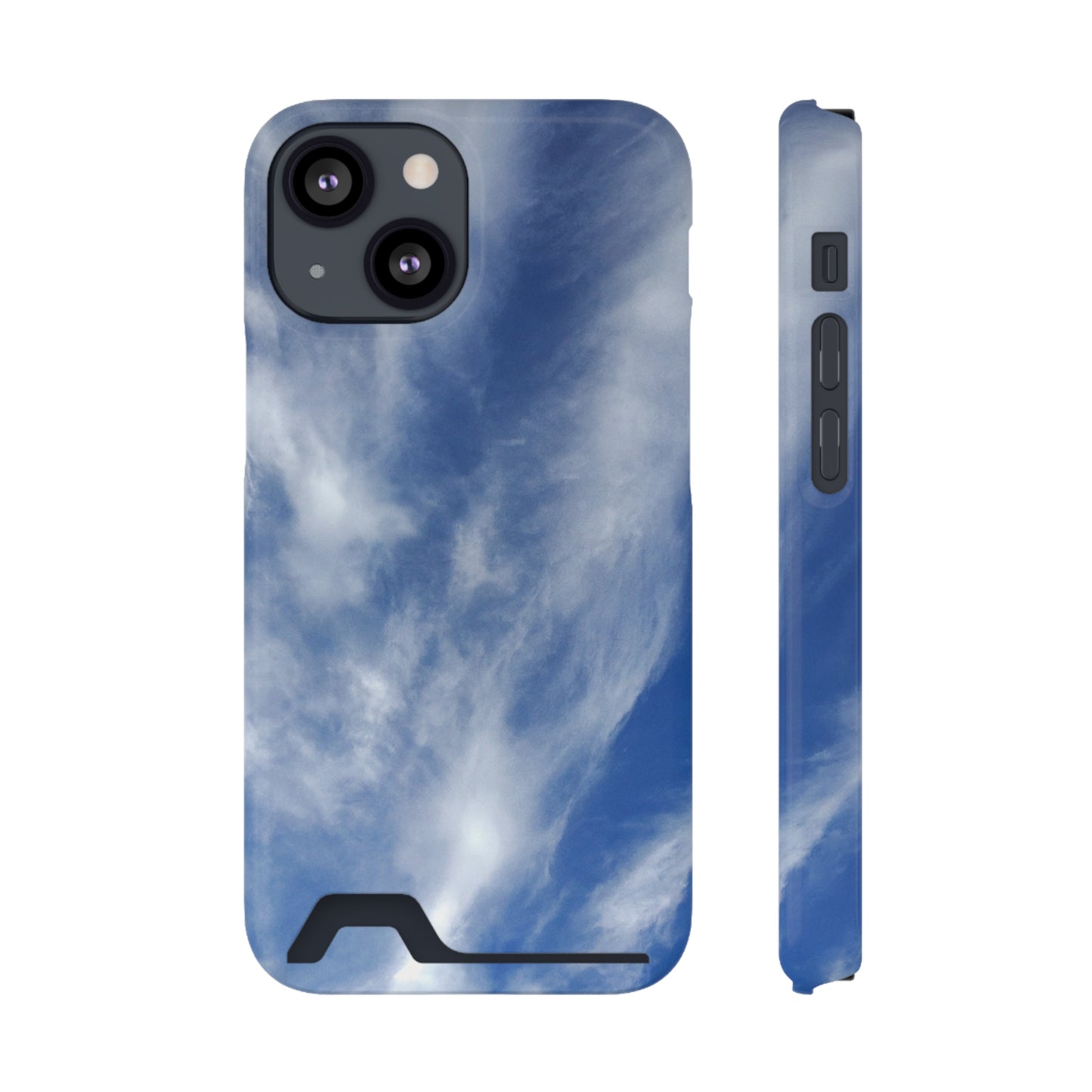 iPhone 13 and Samsung S21, S22 Cases with Card Holder Ft. Clouds