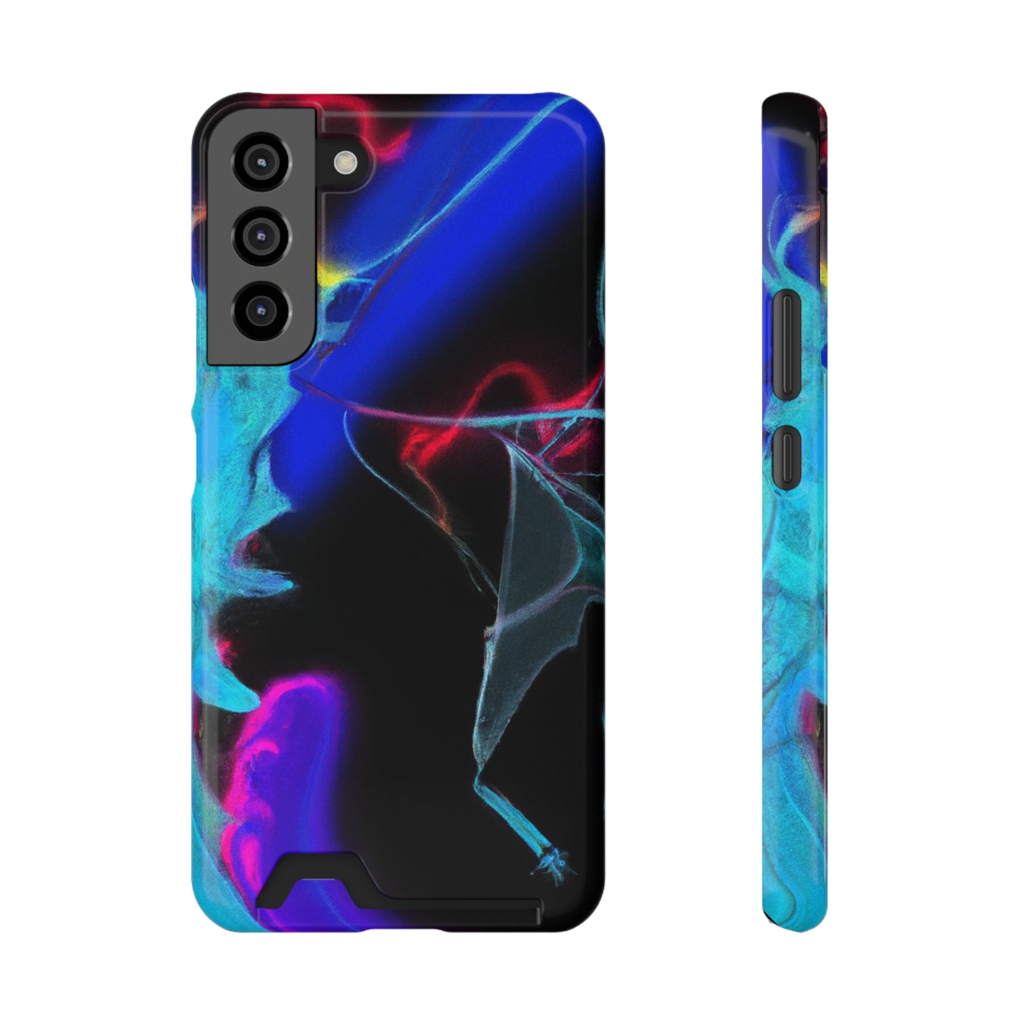 iPhone 13 and Samsung S21, S22 Cases with Card Holder Ft. Abstract Nova