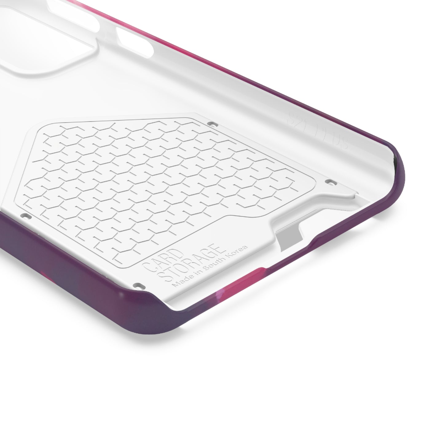 iPhone 13 and Samsung S21, S22 Cases with Card Holder Ft. Abstract Pink Sky