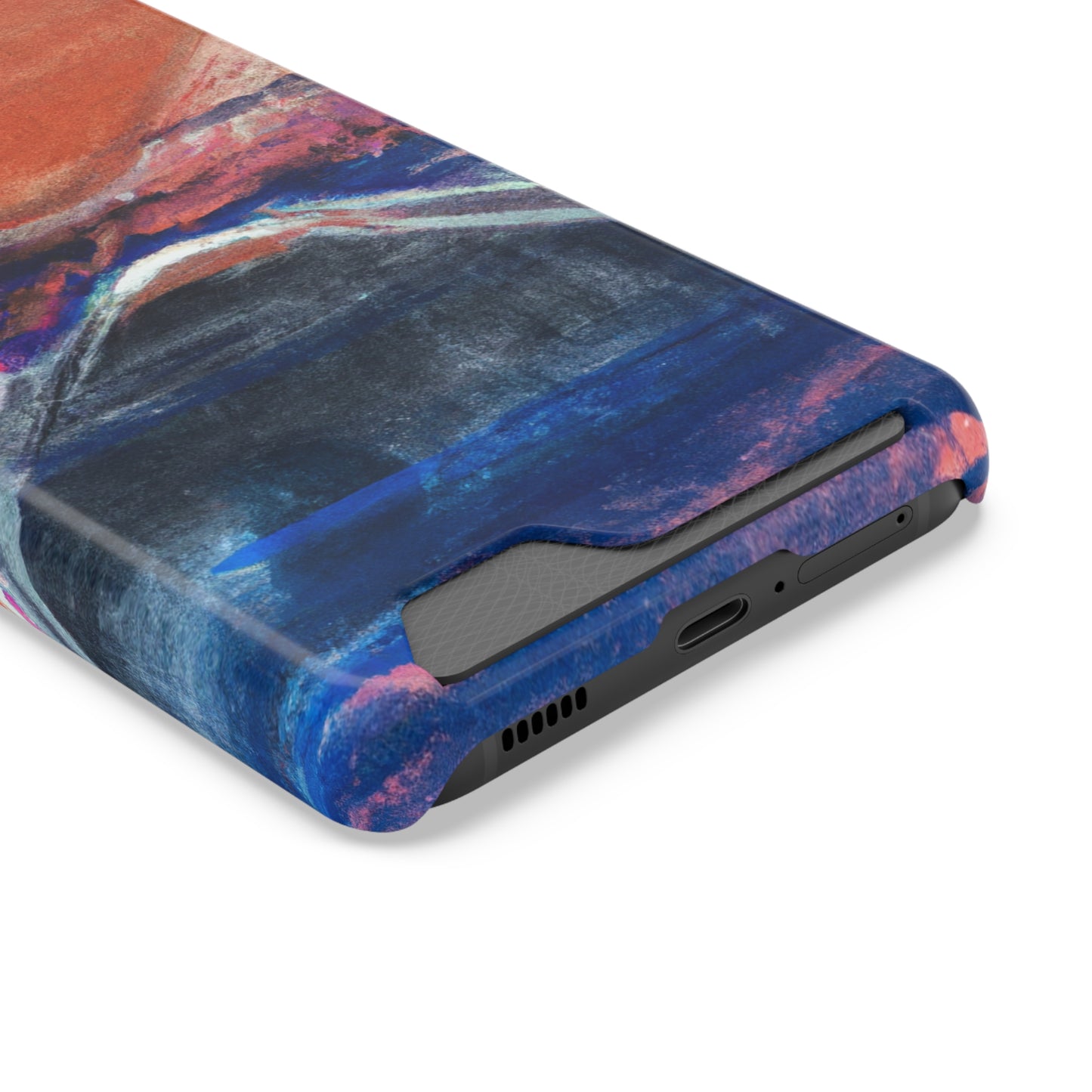 iPhone 13 and Samsung S21, S22 Cases with Card Holder Ft. XRP Sunset