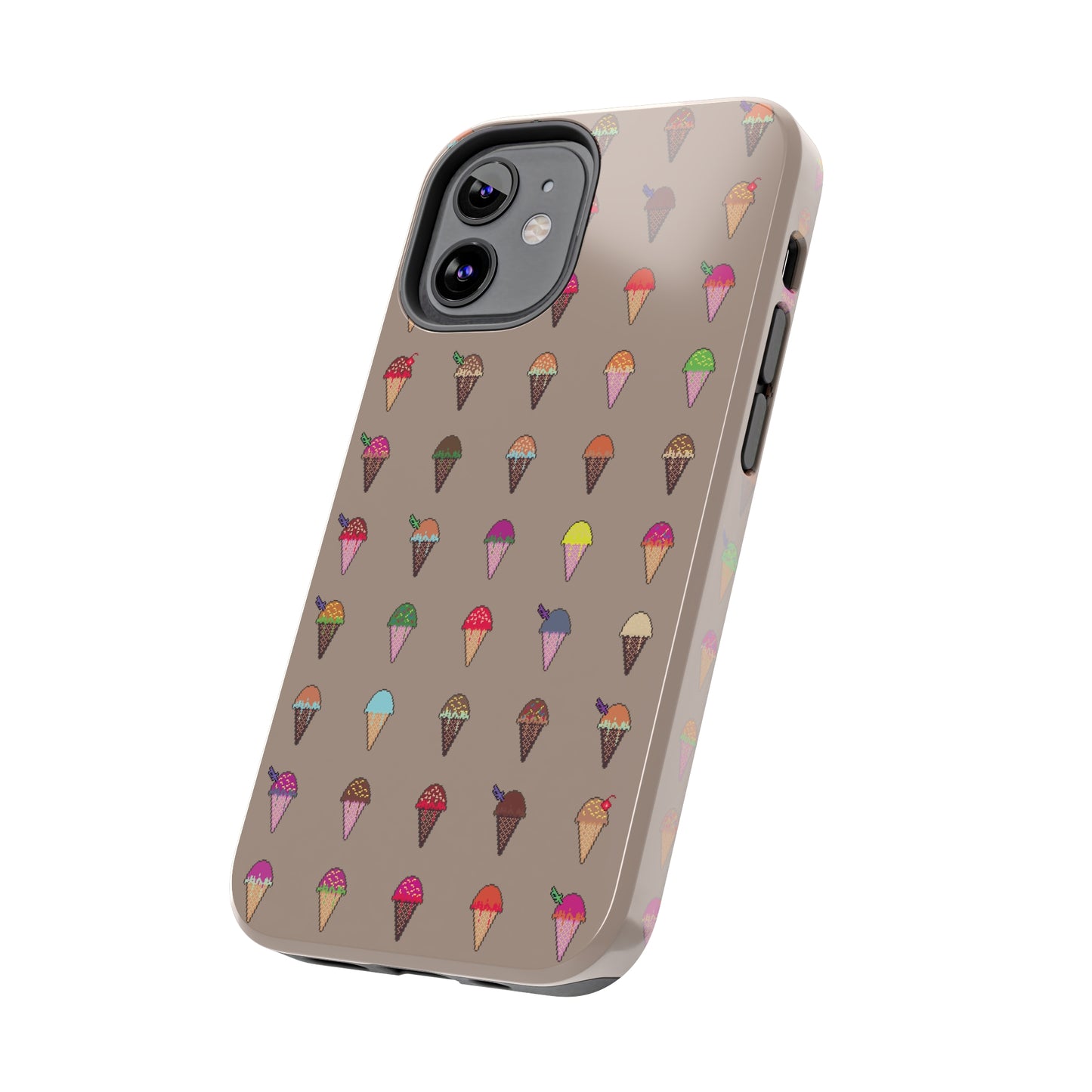 Tough Apple iPhone Case Ft. Pixel Ice Cream Cones
