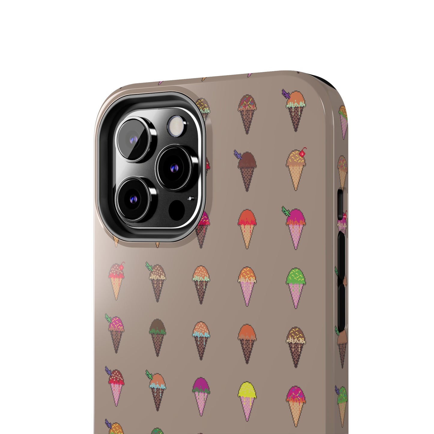 Tough Apple iPhone Case Ft. Pixel Ice Cream Cones