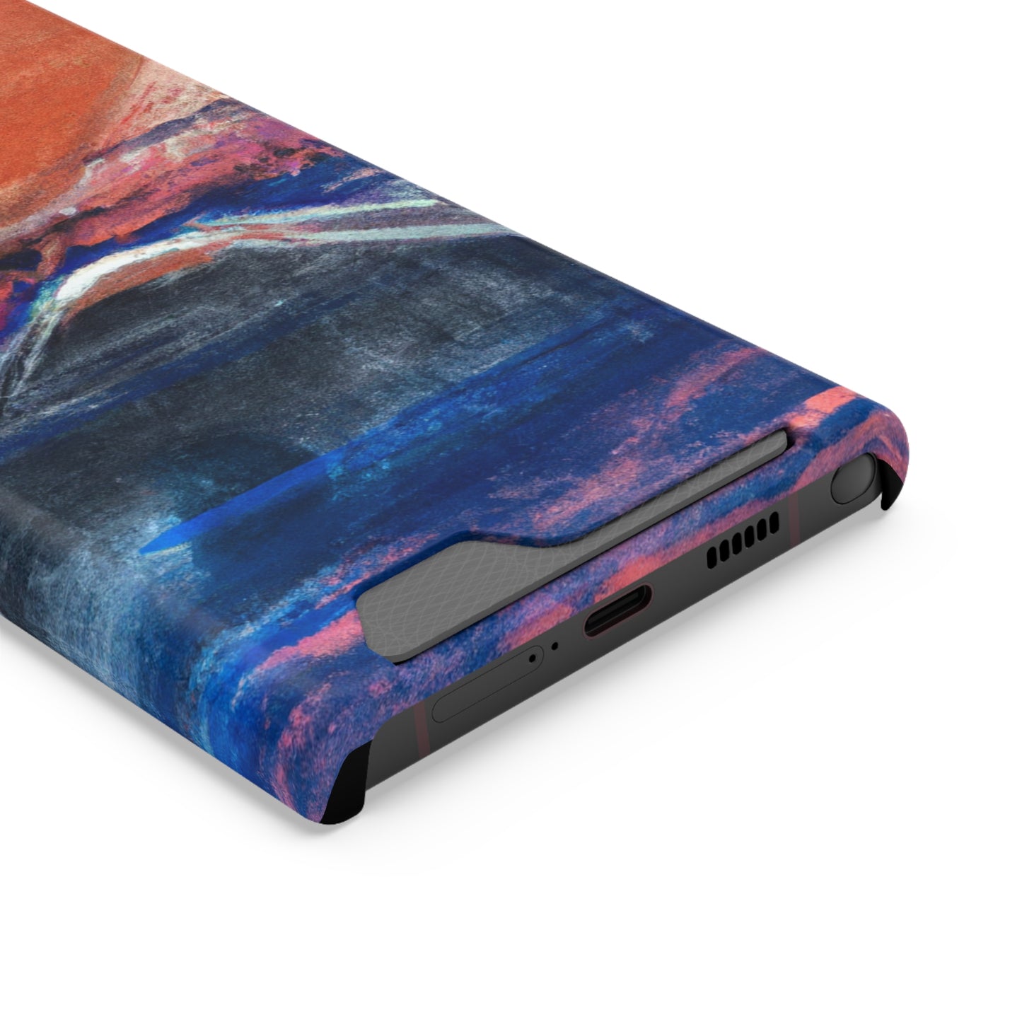 iPhone 13 and Samsung S21, S22 Cases with Card Holder Ft. XRP Sunset