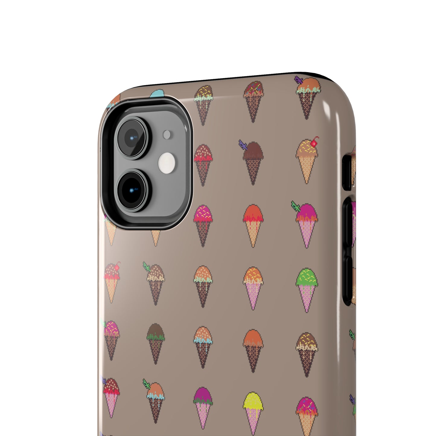 Tough Apple iPhone Case Ft. Pixel Ice Cream Cones