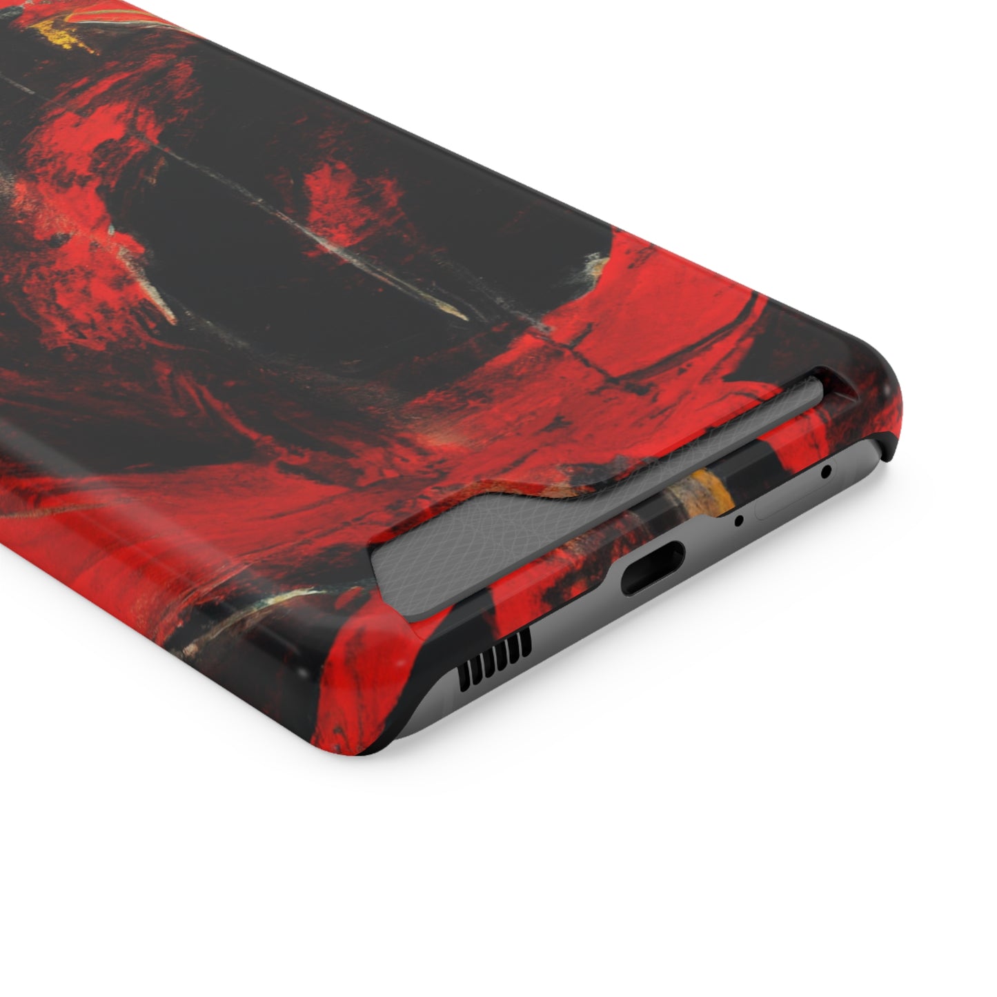iPhone 13 and Samsung S21, S22 Cases with Card Holder Ft. Abstract Zero