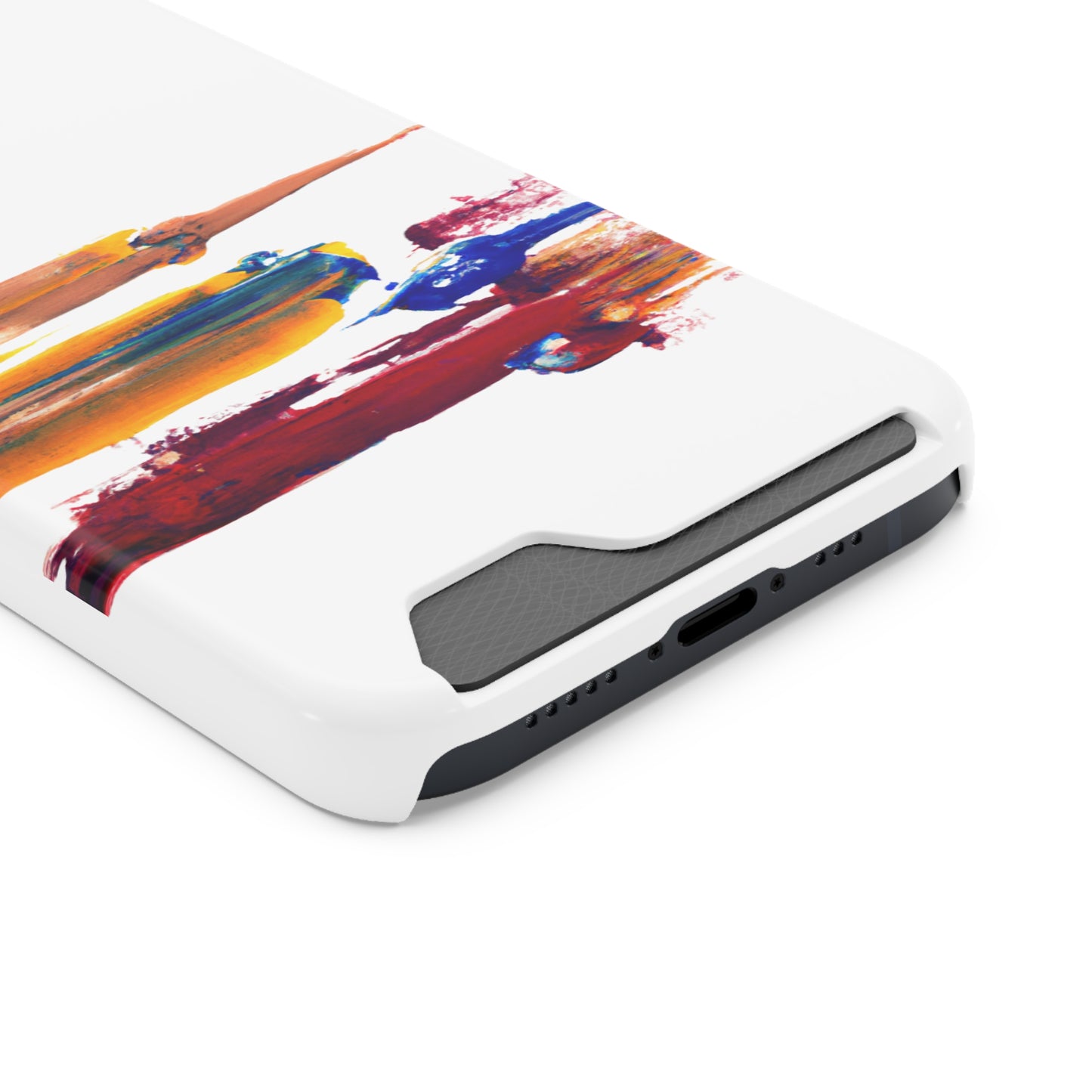iPhone 13 and Samsung S21, S22 Cases with Card Holder Ft. Simple Strokes