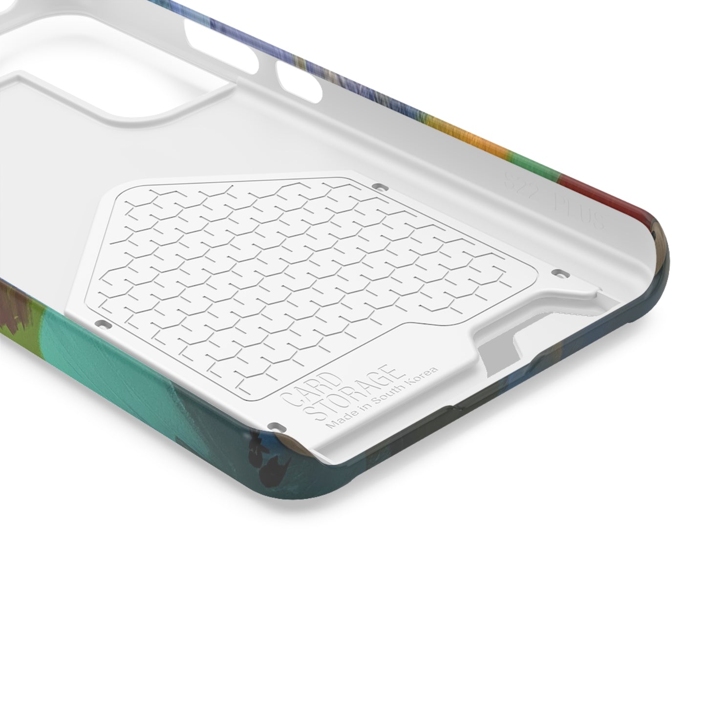 iPhone 13 and Samsung S21, S22 Cases with Card Holder Ft. Abstract Blue