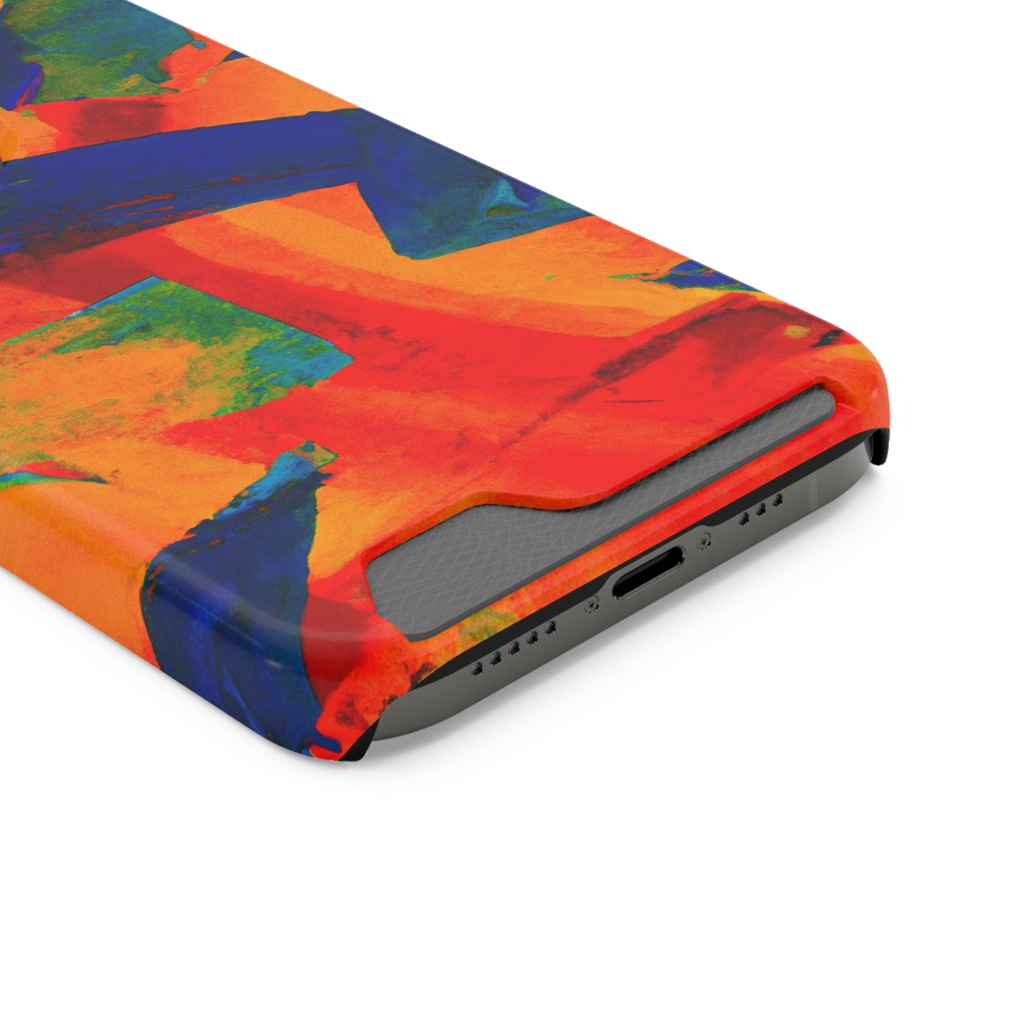iPhone or Samsung Case with Card Holder Ft. Orange Soda