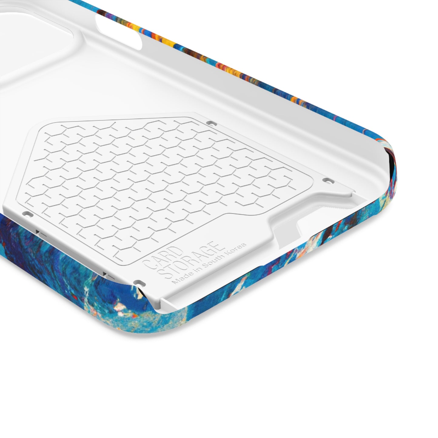 iPhone 13 and Samsung S21, S22 Cases with Card Holder Ft. Abstract Wave