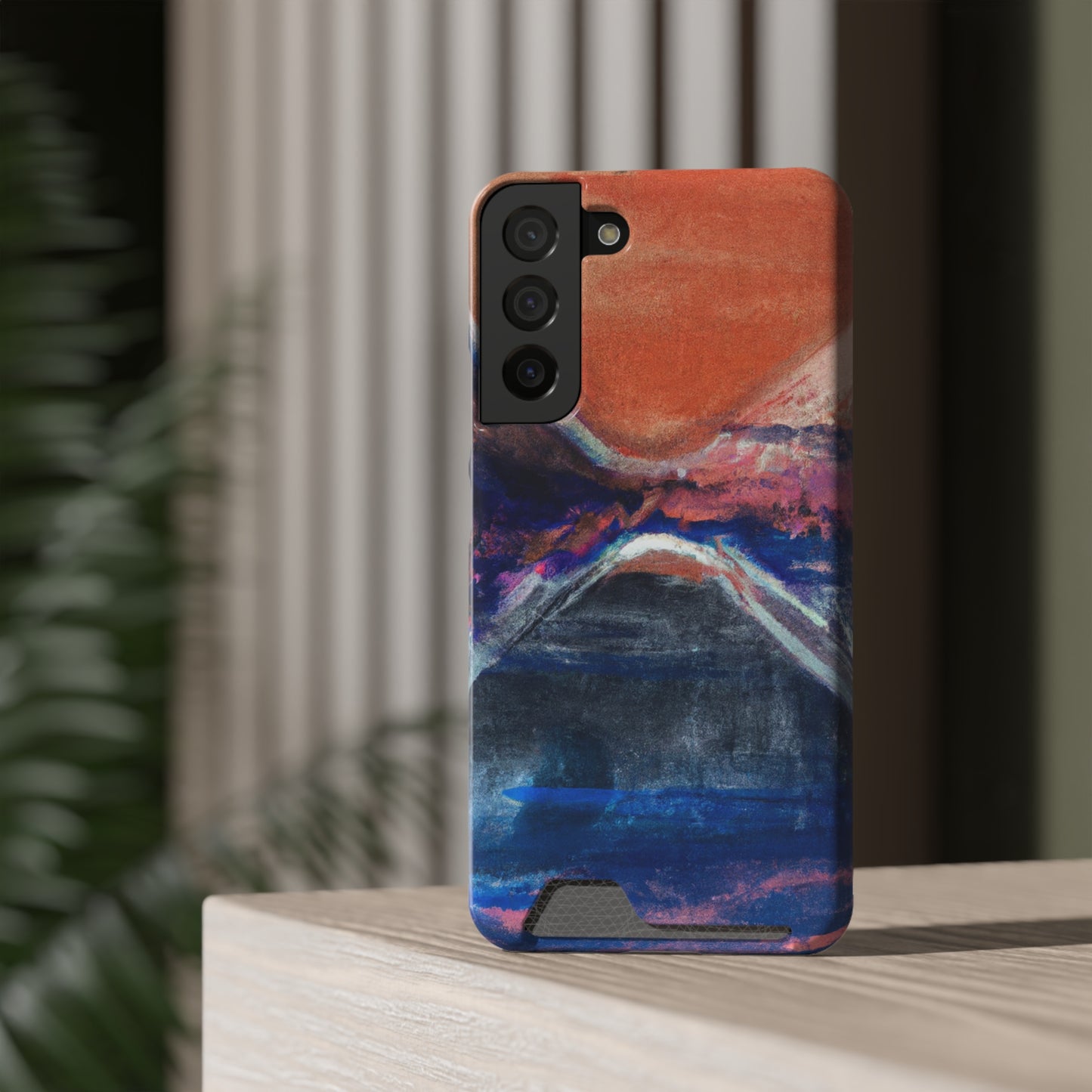 iPhone 13 and Samsung S21, S22 Cases with Card Holder Ft. XRP Sunset