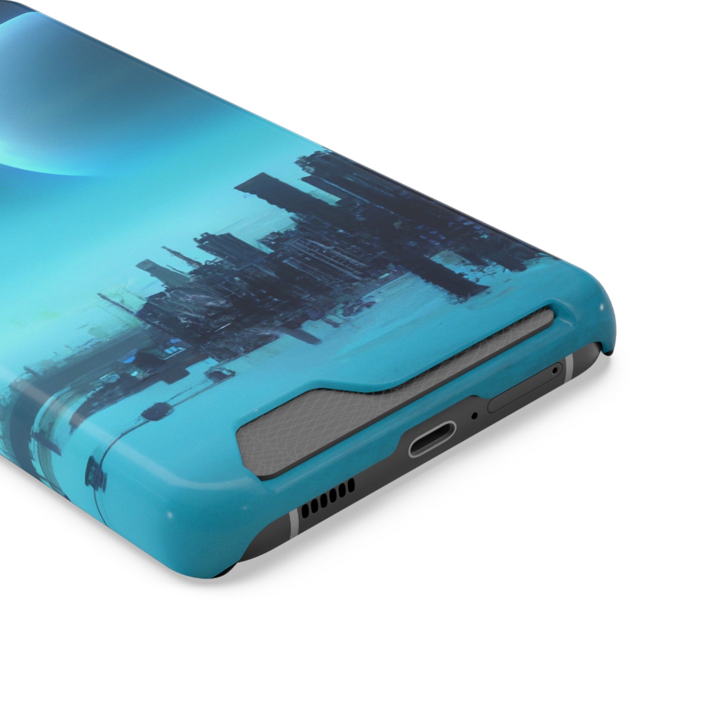 iPhone 13 and Samsung S21, S22 Cases with Card Holder Ft. Alien City