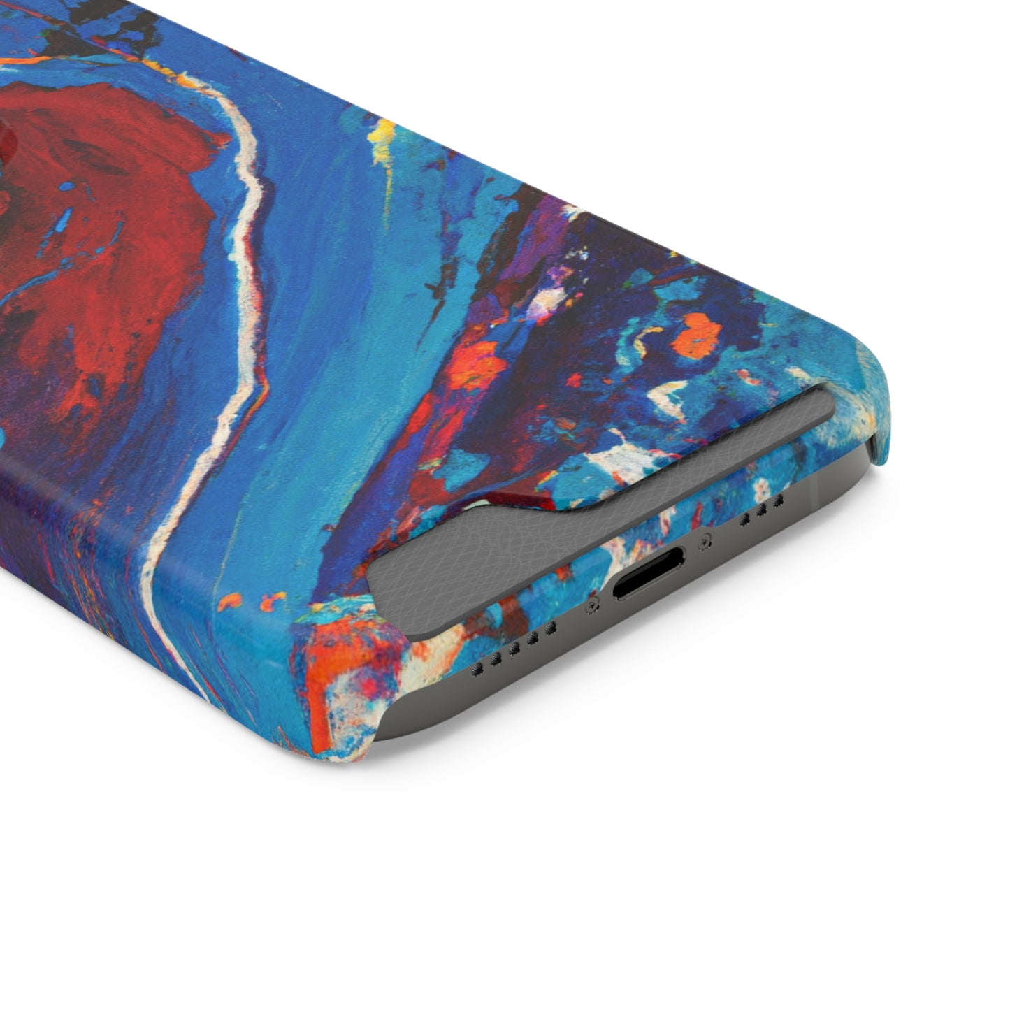 iPhone 13 and Samsung S21, S22 Cases with Card Holder Ft. Abstract Wave