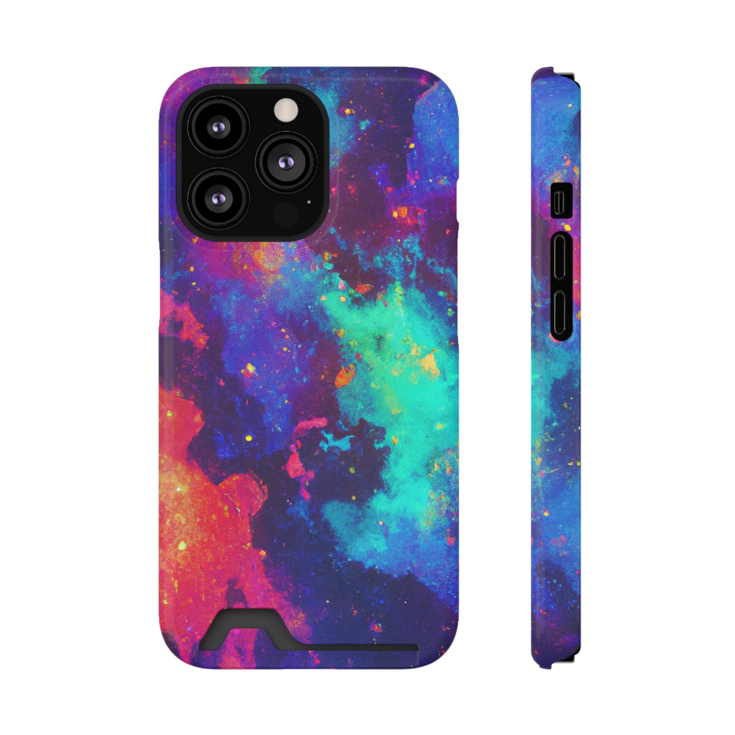 iPhone and Samsung Cases with Card Holder Ft. Abstract Space