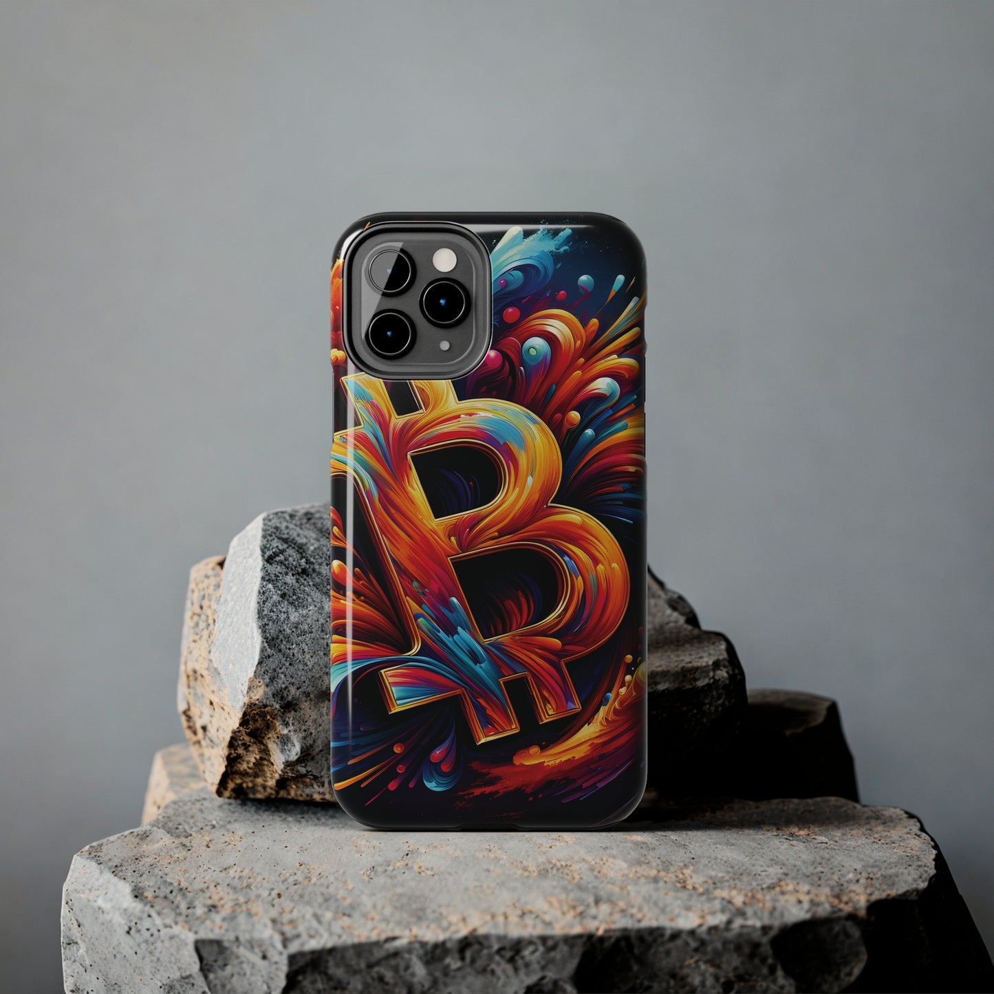 ToughDrop Apple iPhone Case Ft. Bitcoin Symbol Abstract