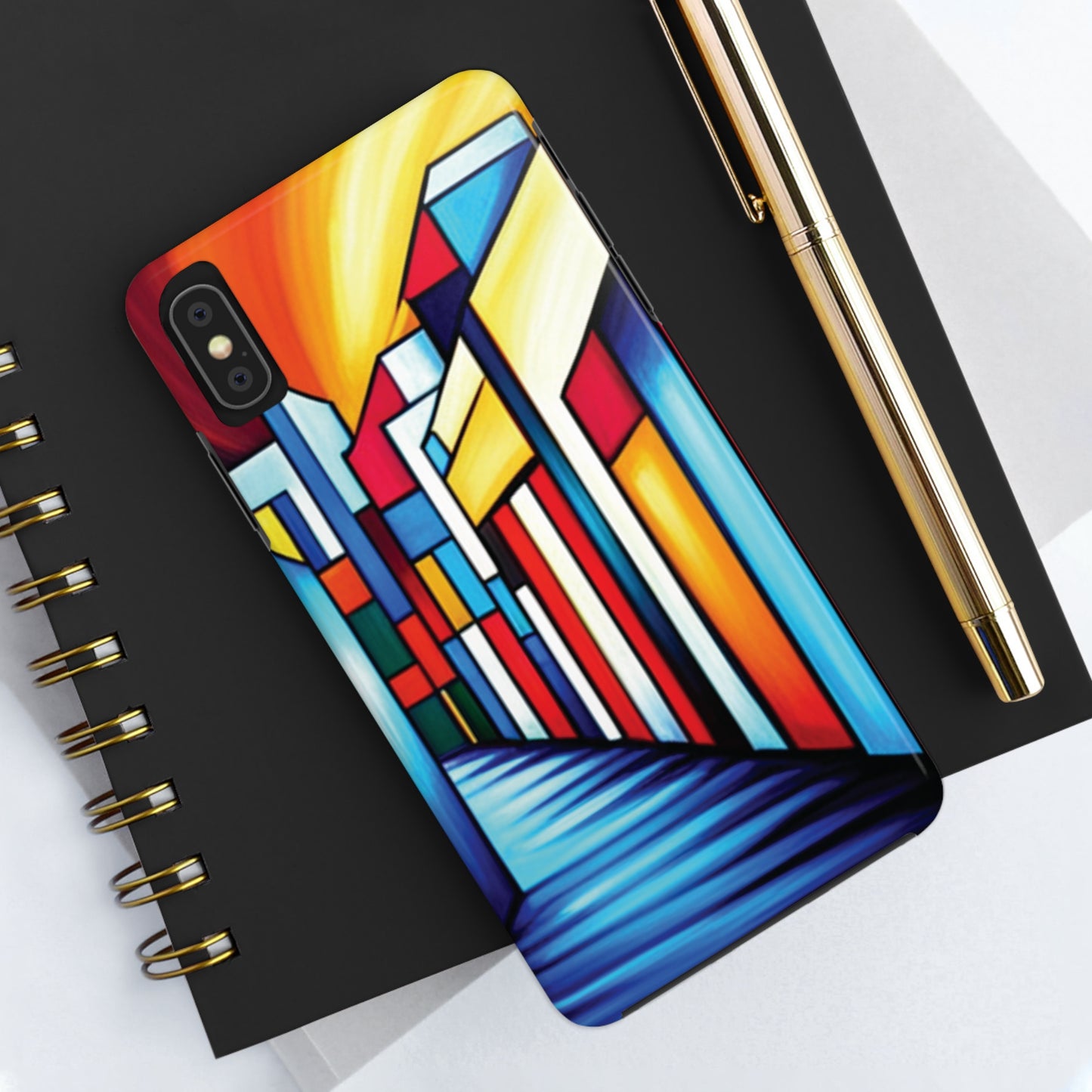 ToughDrop Apple iPhone Case Ft. Colorful Geometric Abstract Art