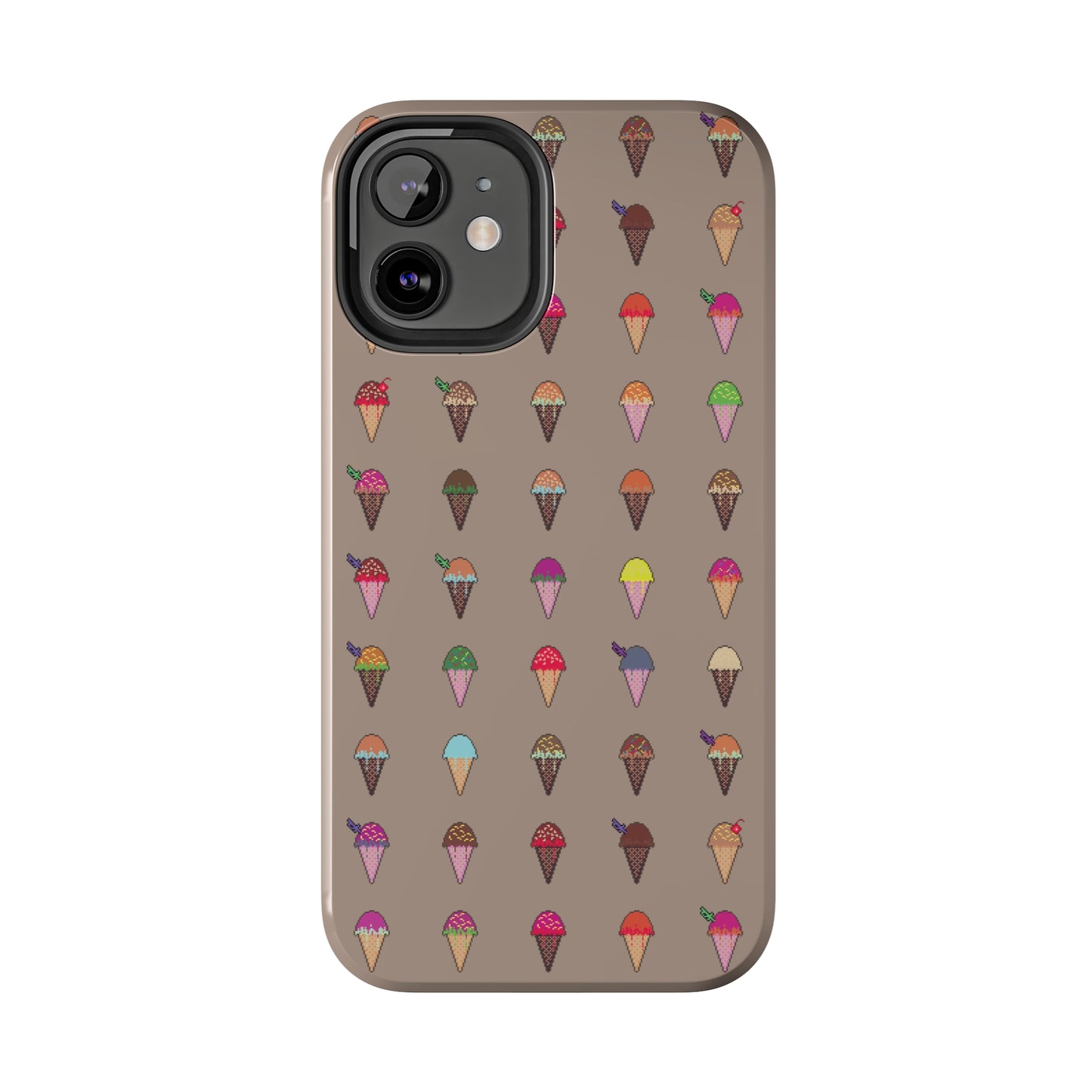 Tough Apple iPhone Case Ft. Pixel Ice Cream Cones
