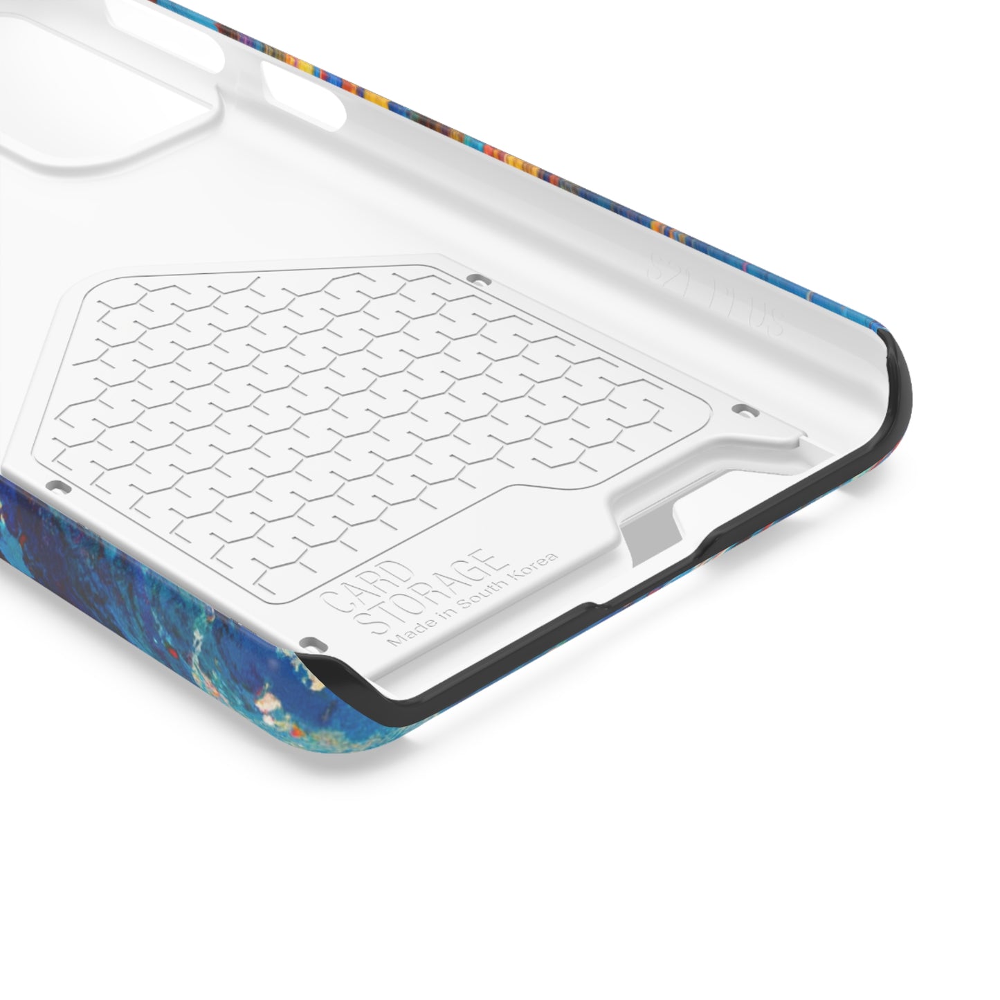 iPhone 13 and Samsung S21, S22 Cases with Card Holder Ft. Abstract Wave