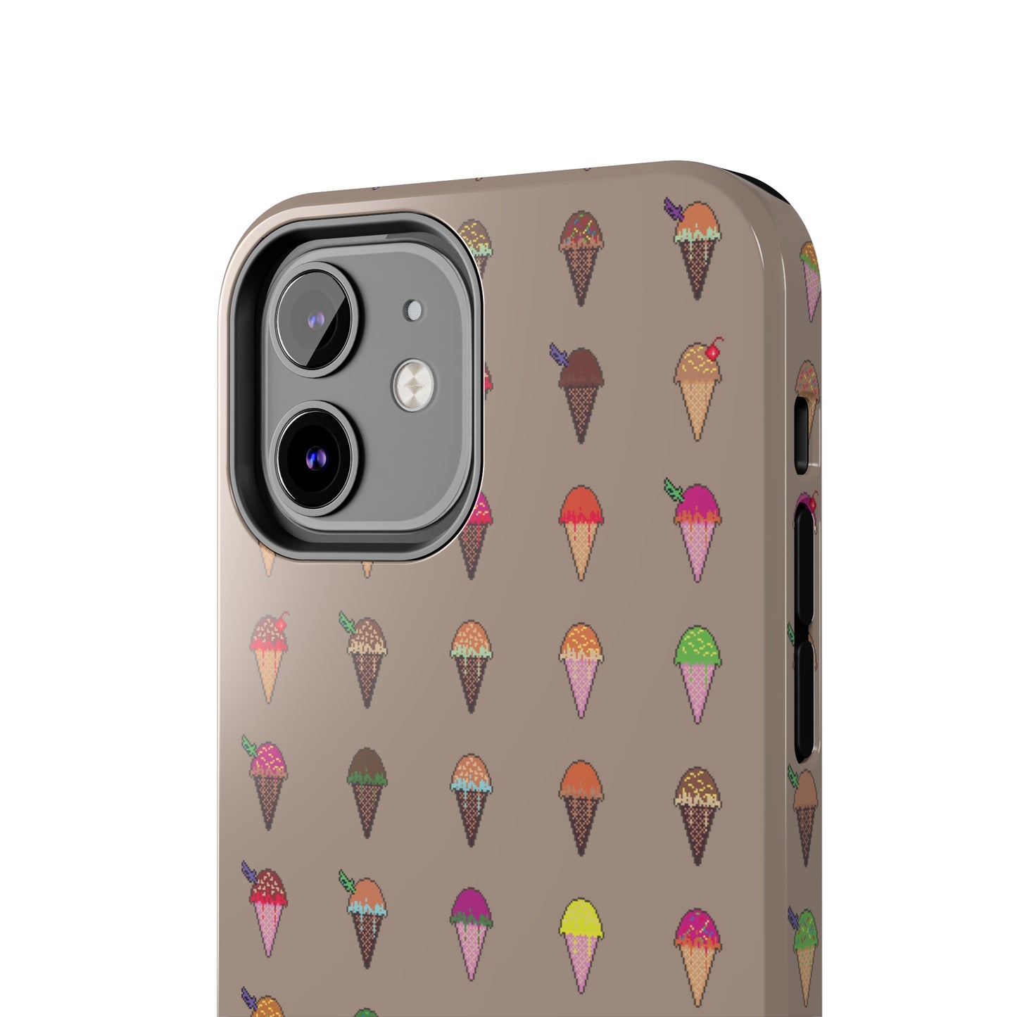 Tough Apple iPhone Case Ft. Pixel Ice Cream Cones