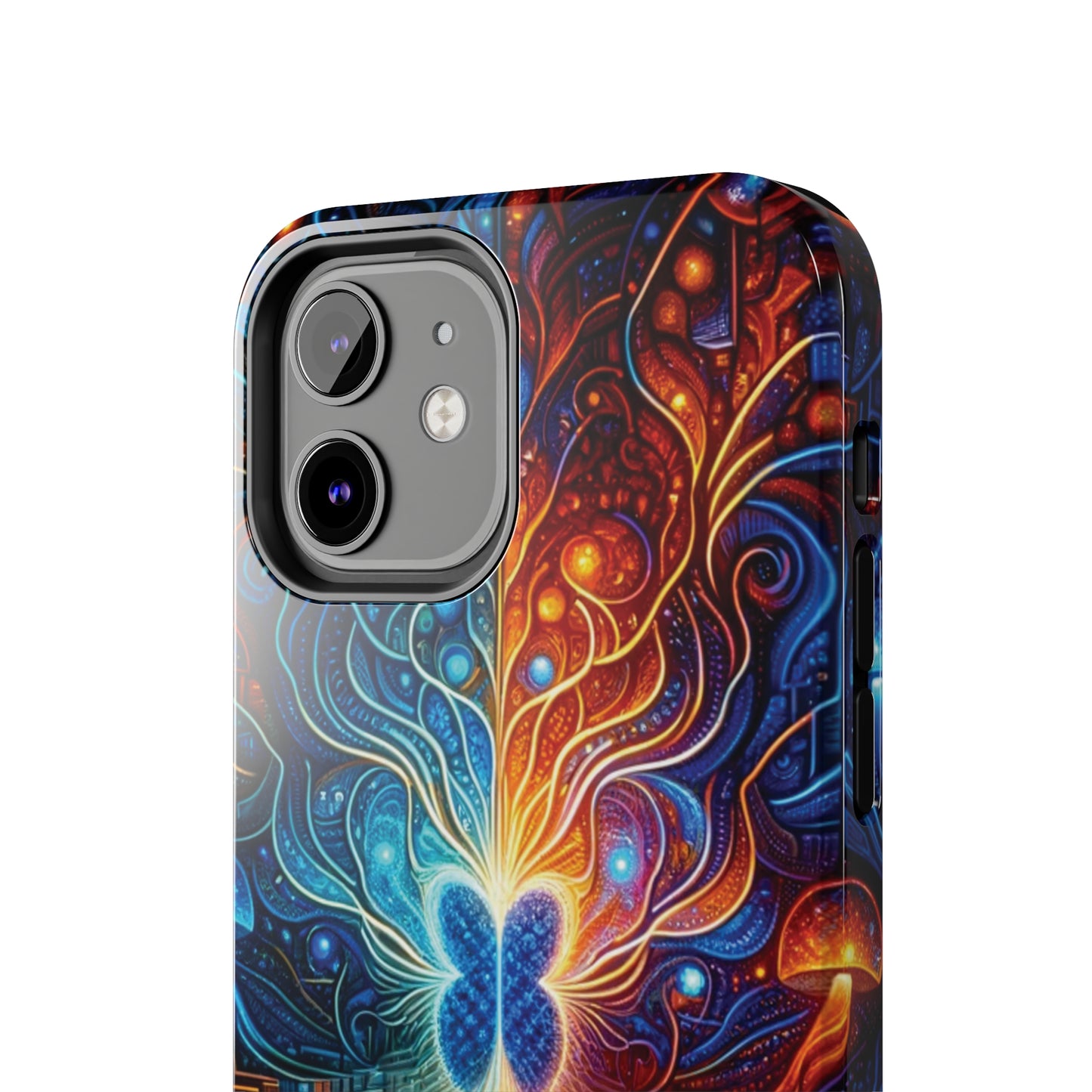 ToughDrop Apple iPhone Case Ft. Cyber Blue Butterfly