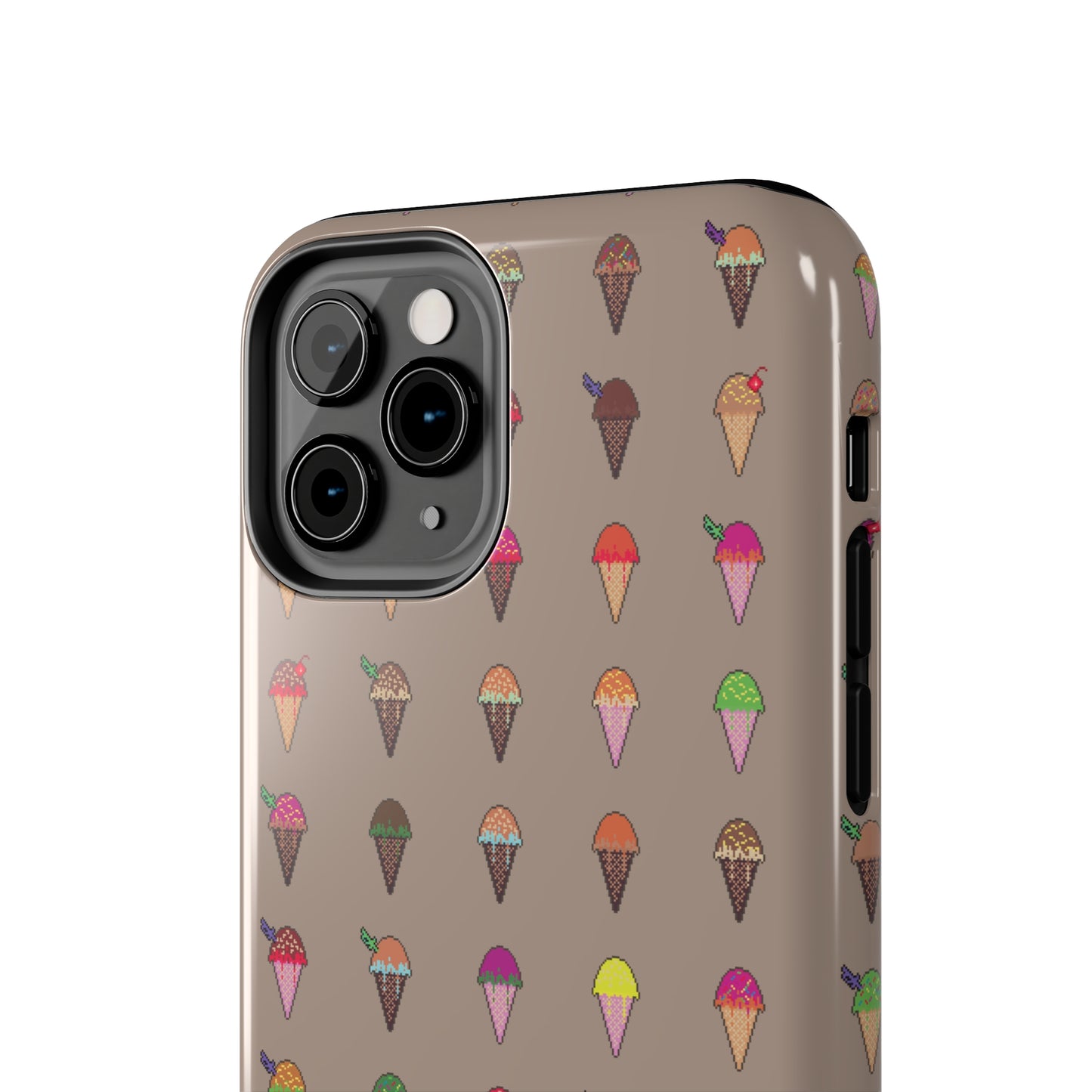 Tough Apple iPhone Case Ft. Pixel Ice Cream Cones
