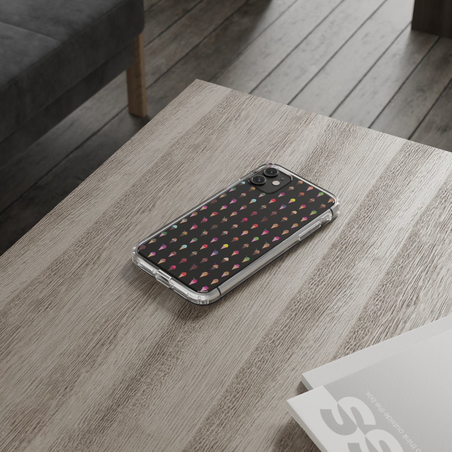 Clear Hard Case for iPhone 1-14 and Samsung S21-S22, Featuring Pixel Cones