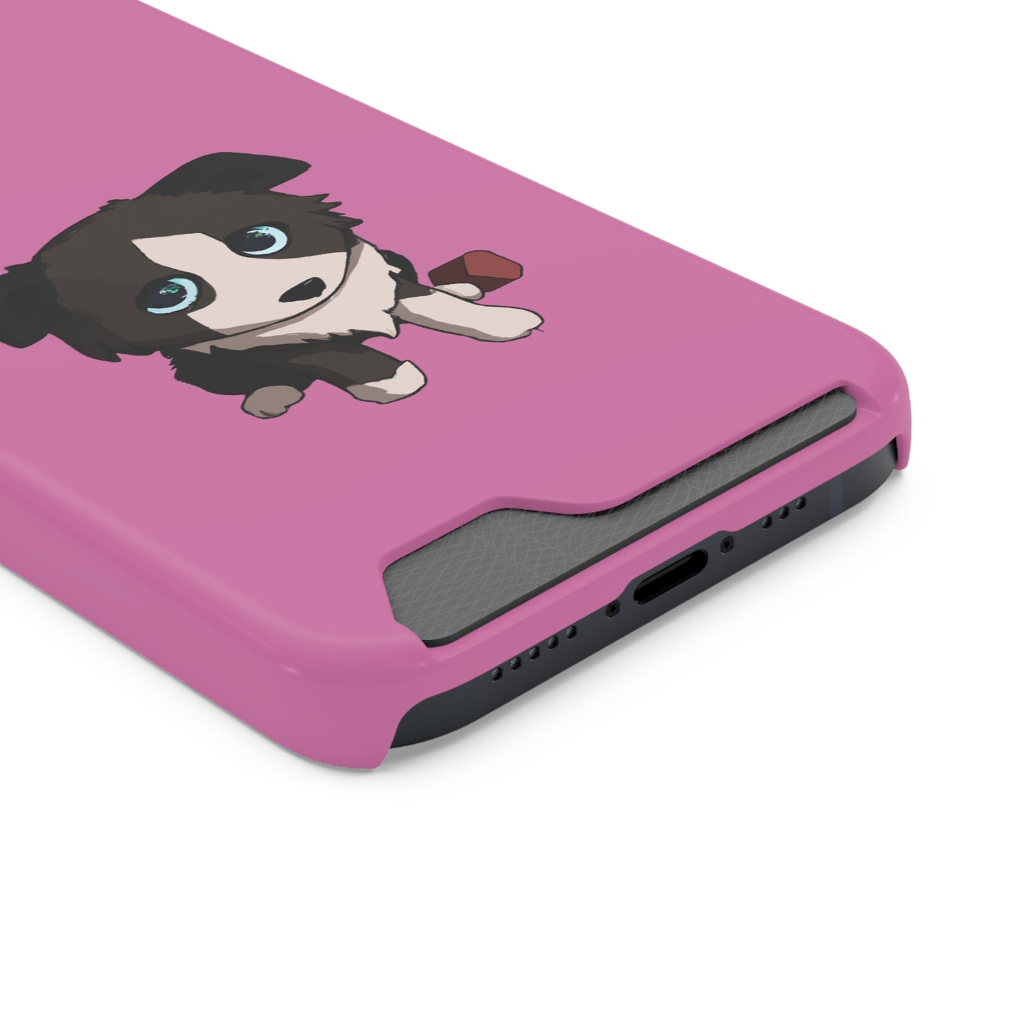 iPhone 13 and Samsung S21, S22 Cases with Card Holder Ft. Cute Pup