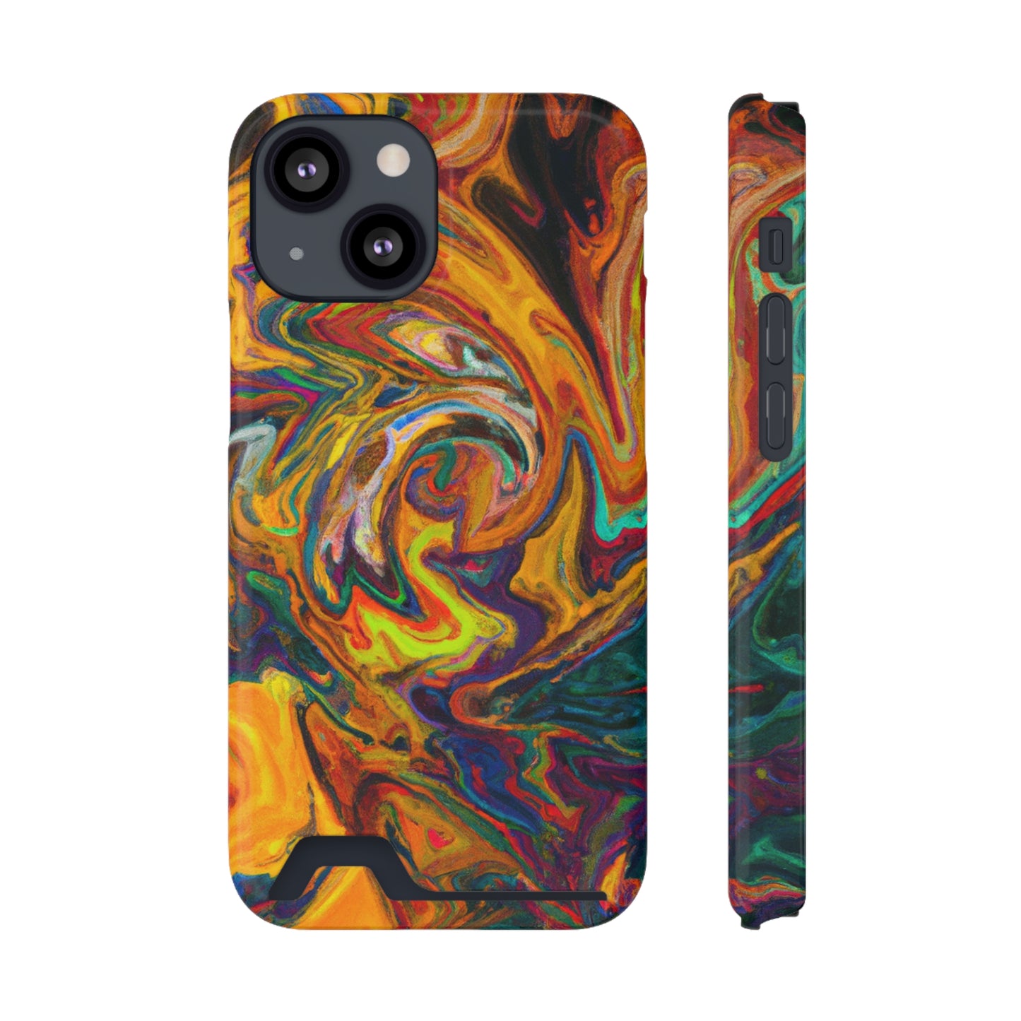 iPhone and Samsung Cases with Card Holder Ft. Abstract Spin