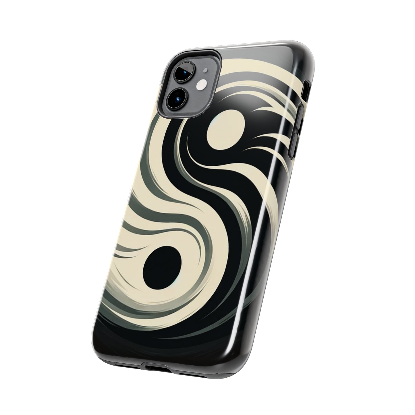 ToughDrop Apple iPhone Case Ft. Monotone Yin Yang
