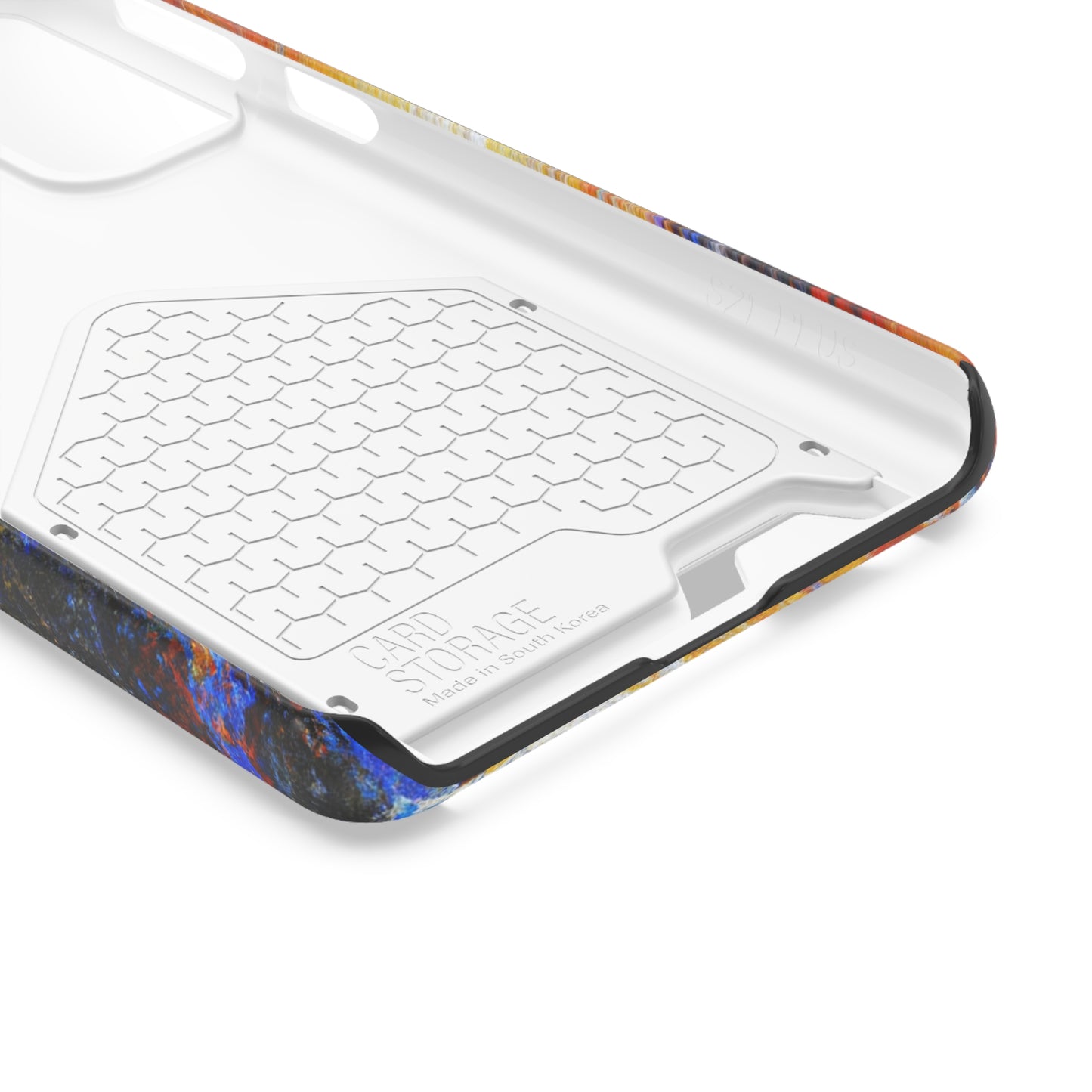 iPhone 13 and Samsung S21, S22 Cases with Card Holder Ft. Abstract Sand Wave