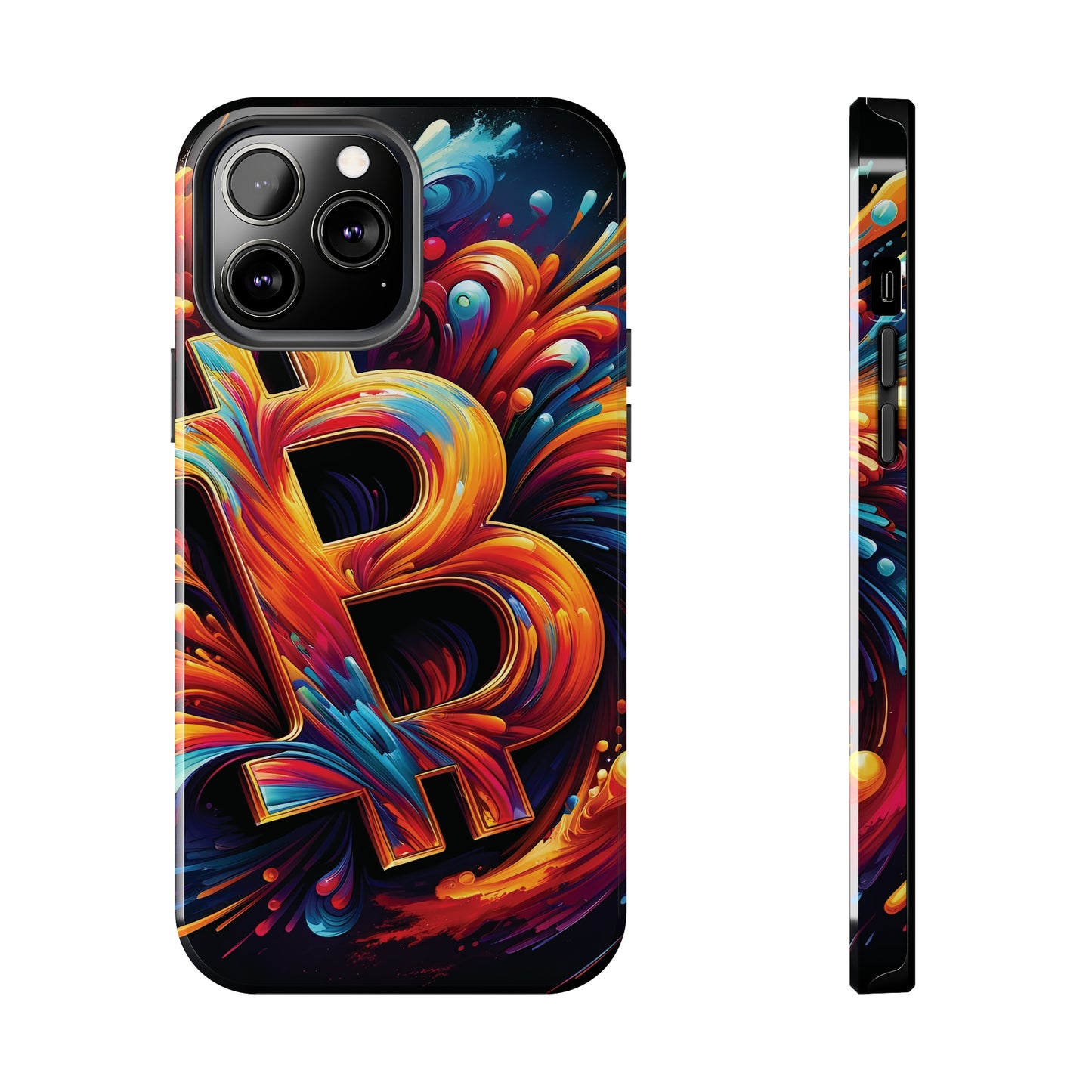 ToughDrop Apple iPhone Case Ft. Bitcoin Symbol Abstract