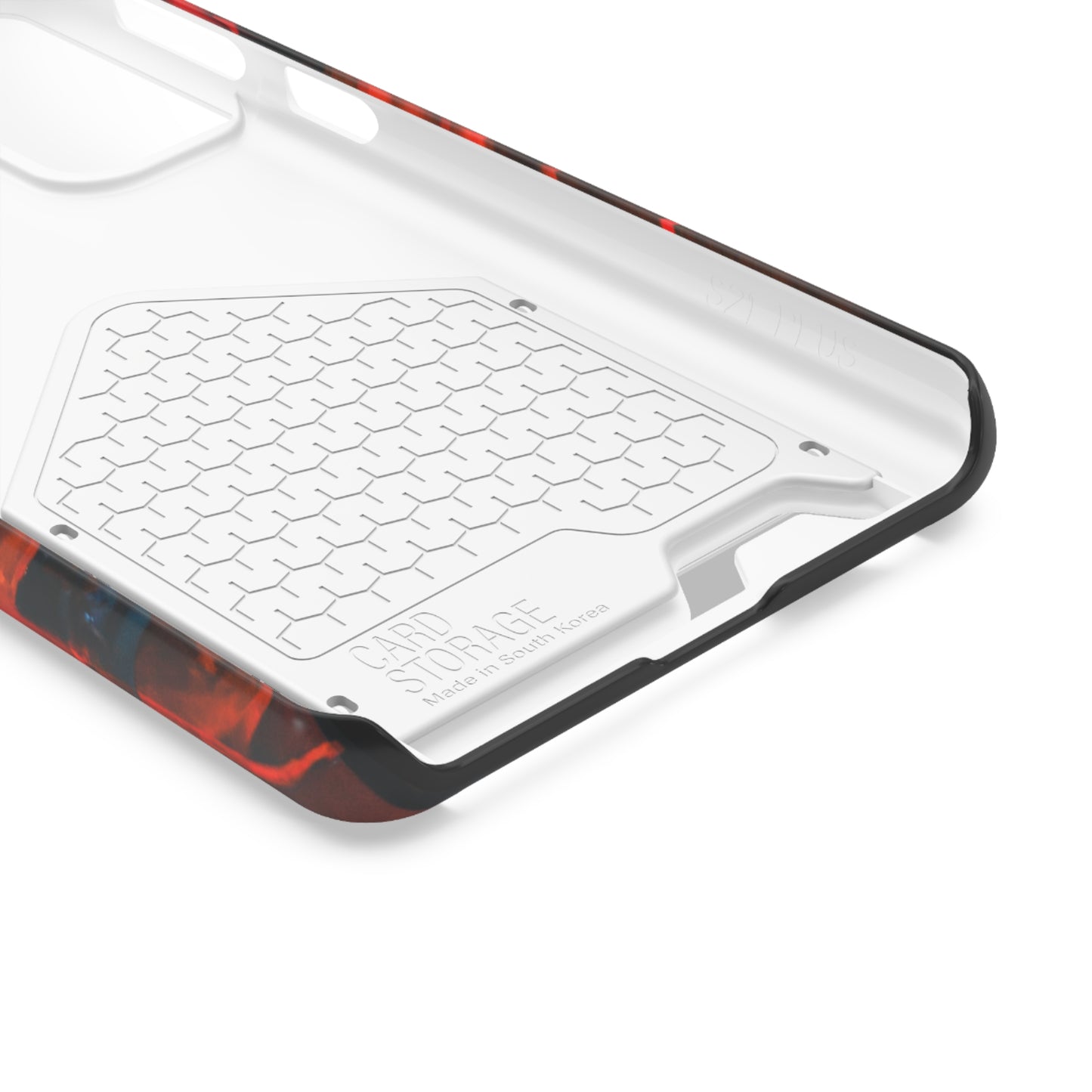iPhone 13 and Samsung S21, S22 Cases with Card Holder Ft. Red Swipes