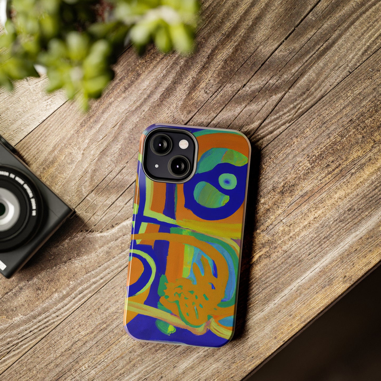 Tough Case-Mate iPhone Case Ft. Blue Orange Curves