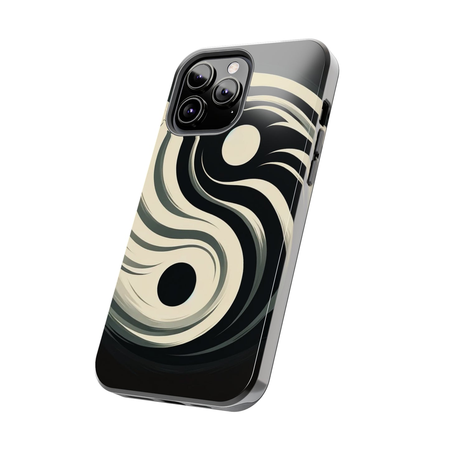 ToughDrop Apple iPhone Case Ft. Monotone Yin Yang