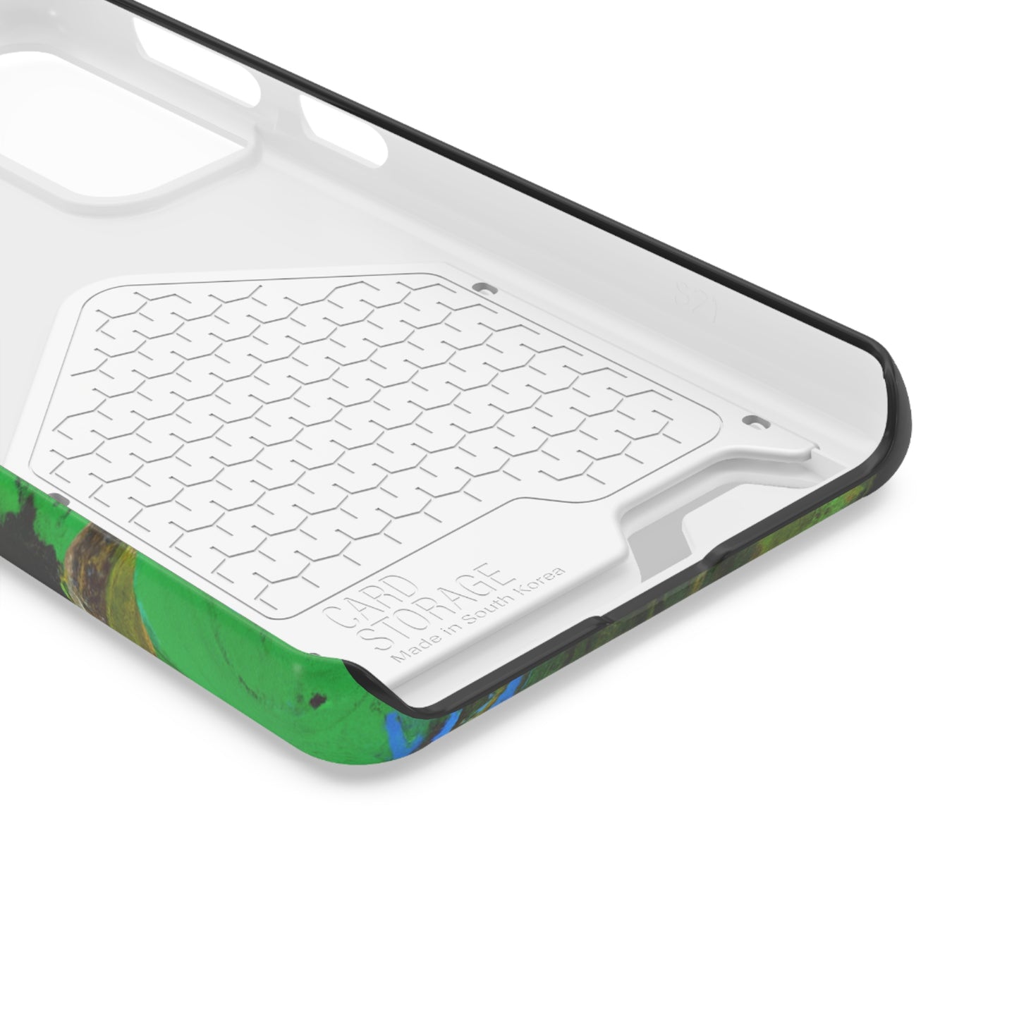 iPhone 13 and Samsung S21, S22 Cases with Card Holder Ft. Abstract River