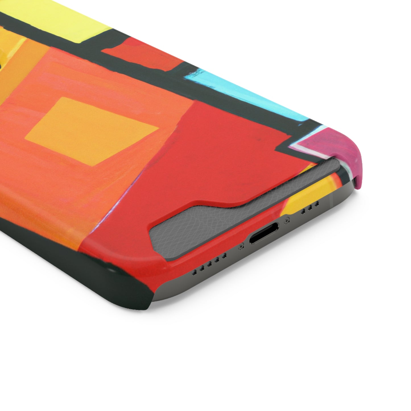 iPhone 13 and Samsung S21, S22 Cases with Card Holder Ft Abstract Panes